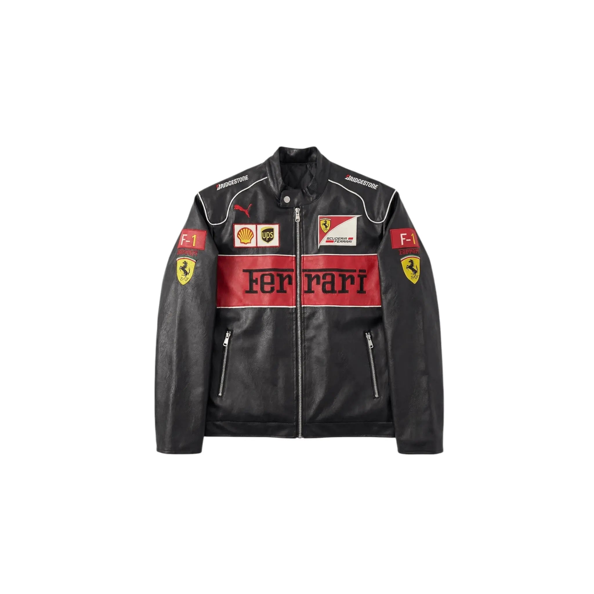 Ferrari F1 Vintage Leather Jacket - Red Edition image 1