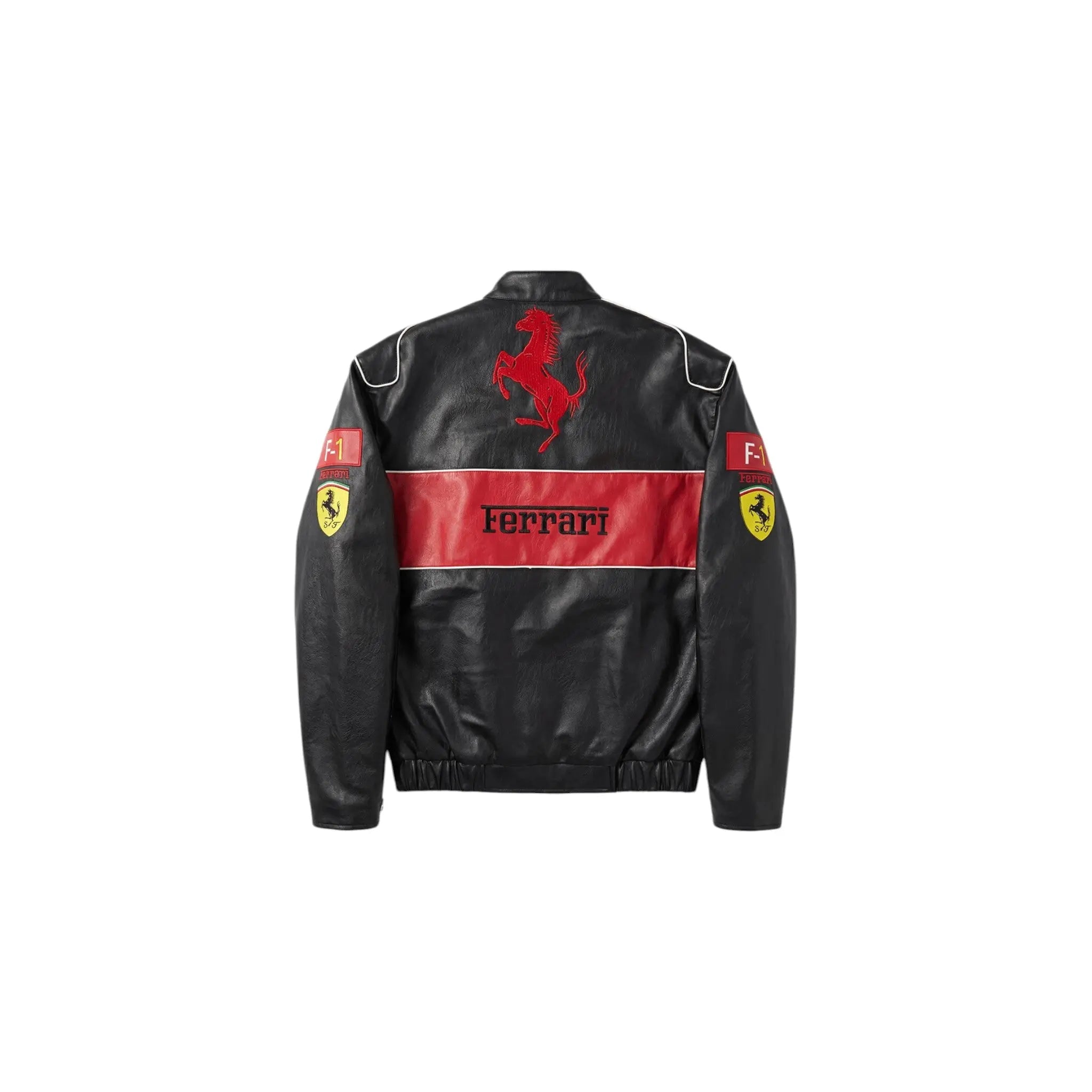 Ferrari F1 Vintage Leather Jacket - Red Edition image 2