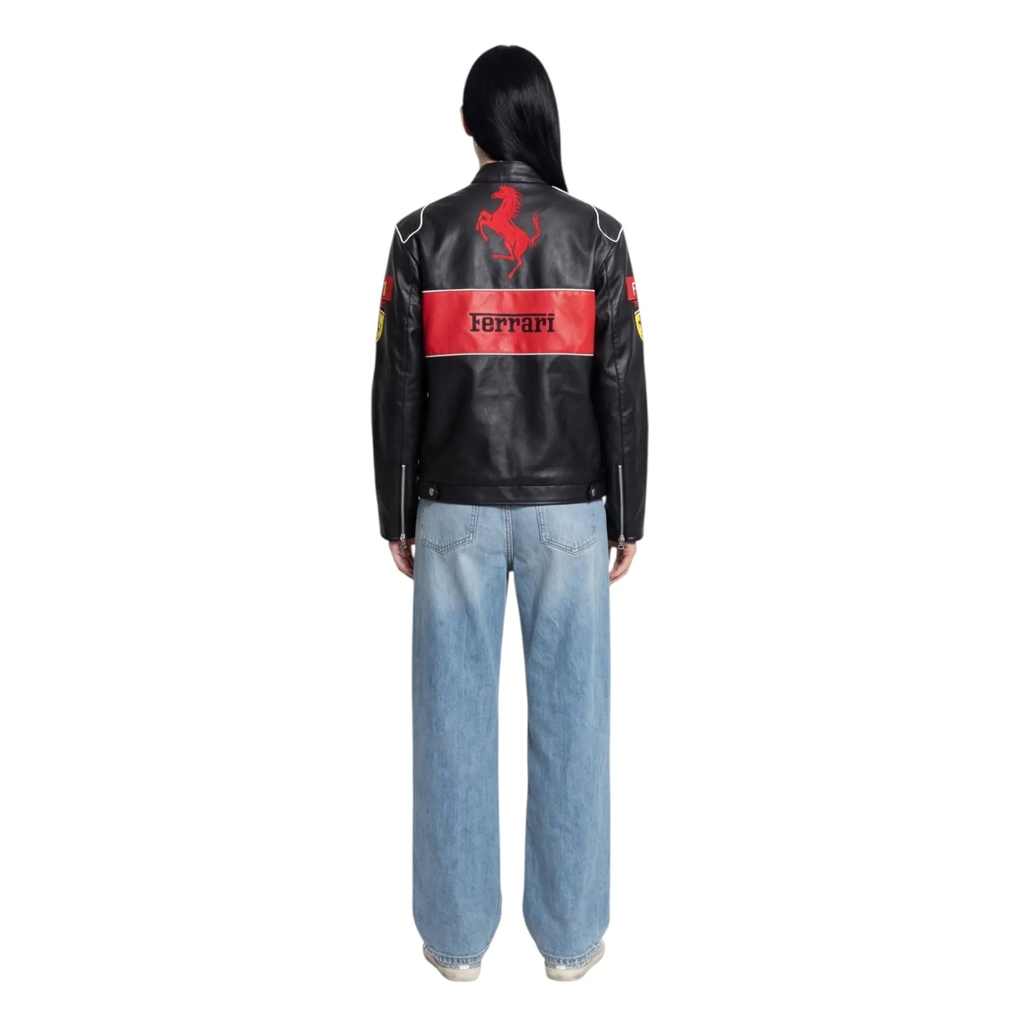 Ferrari F1 Vintage Leather Jacket - Red Edition image 4