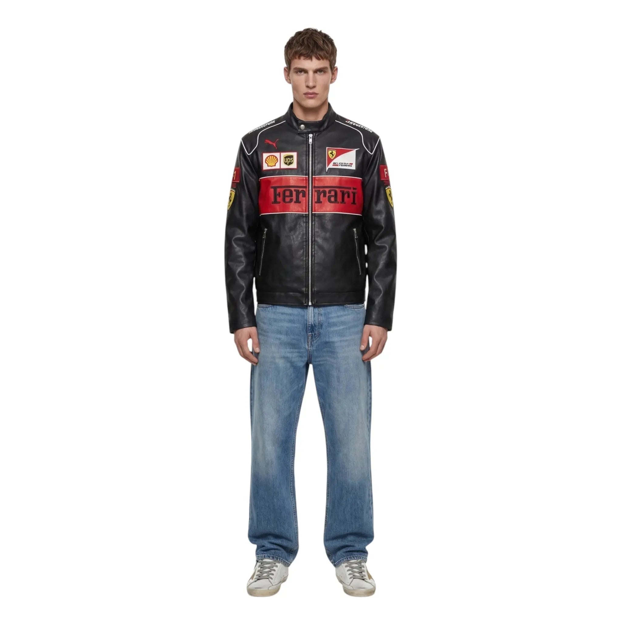 Ferrari F1 Vintage Leather Jacket - Red Edition image 5