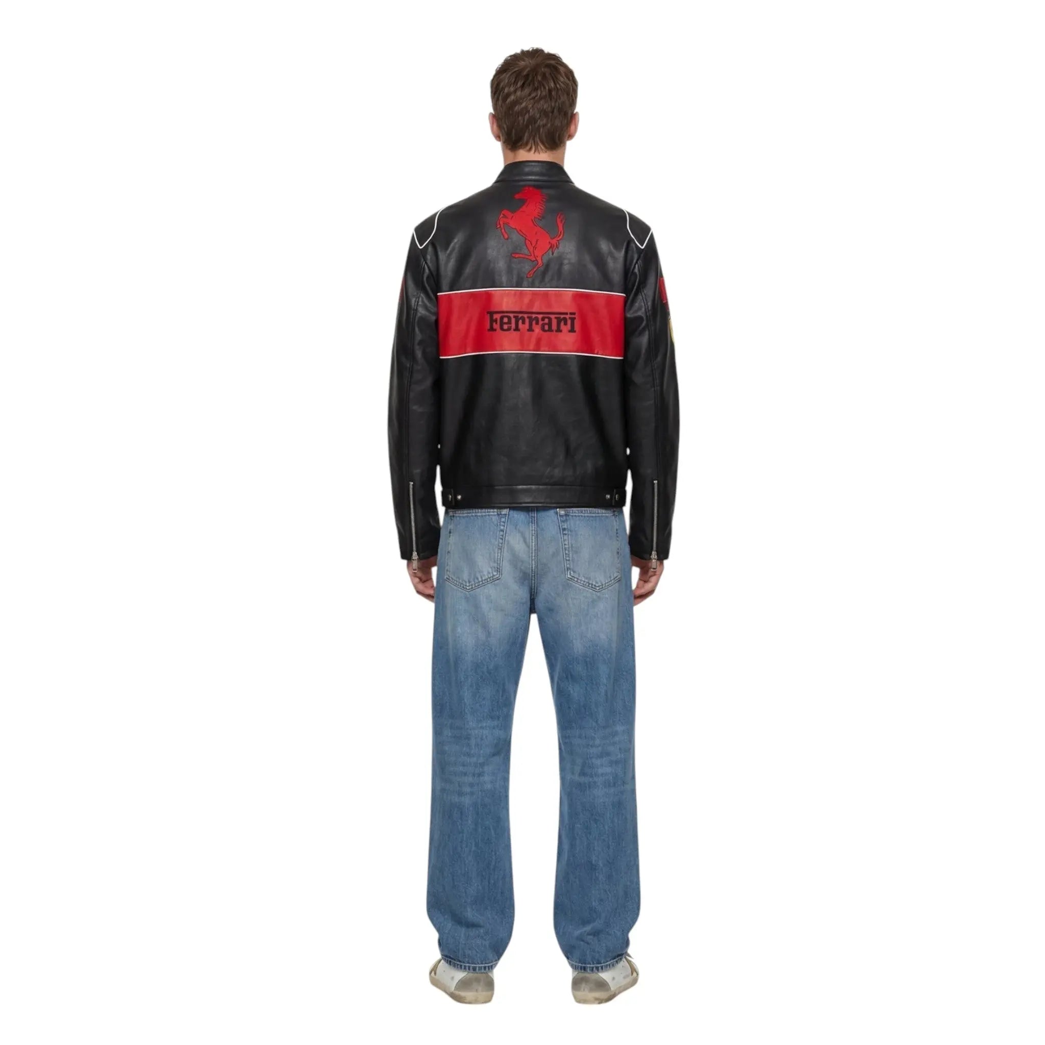 Ferrari F1 Vintage Leather Jacket - Red Edition image 6