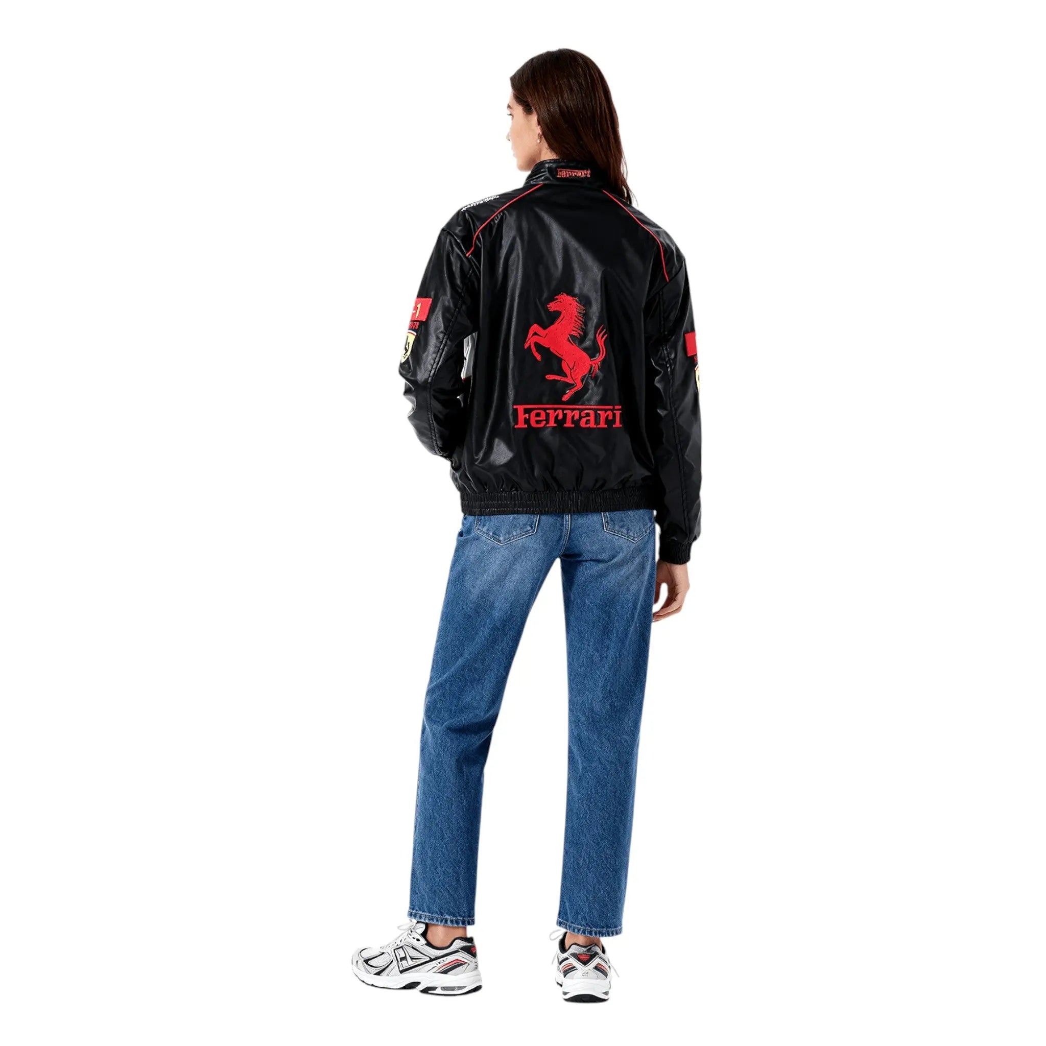 Ferrari F1 Vintage Leather Jacket - White Edition image 4