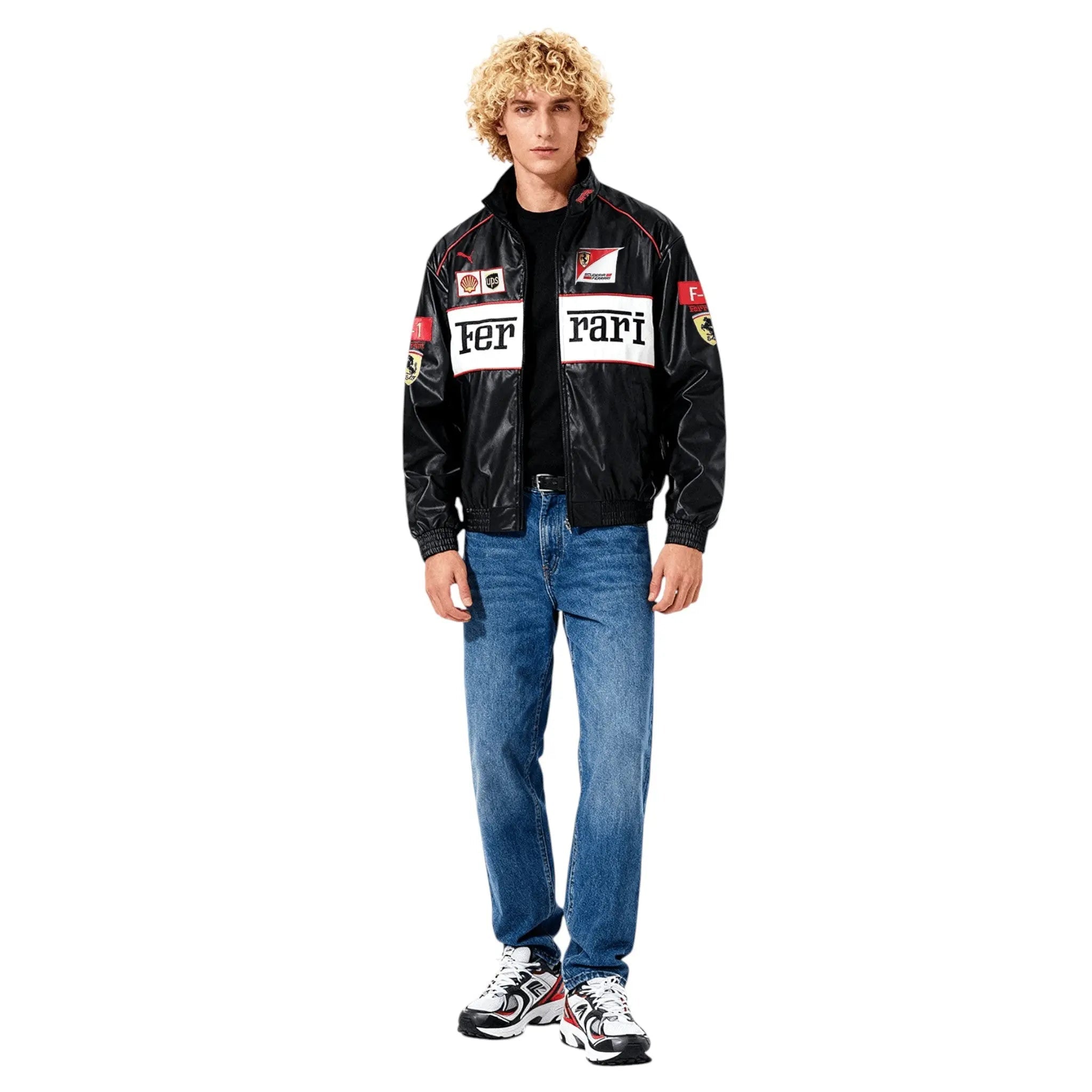 Ferrari F1 Vintage Leather Jacket - White Edition image 5