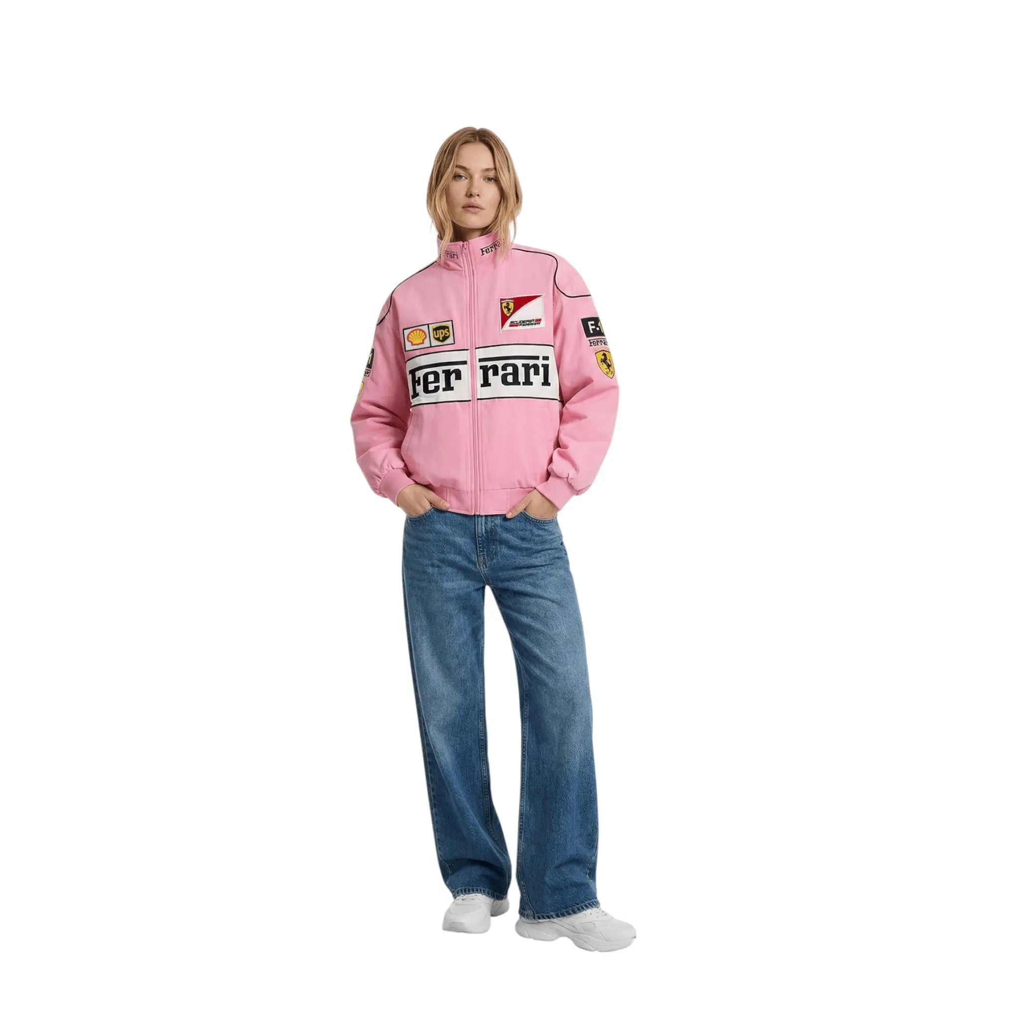 Ferrari F1 Vintage Racing Jacket - Pink Cotton Edition image 3