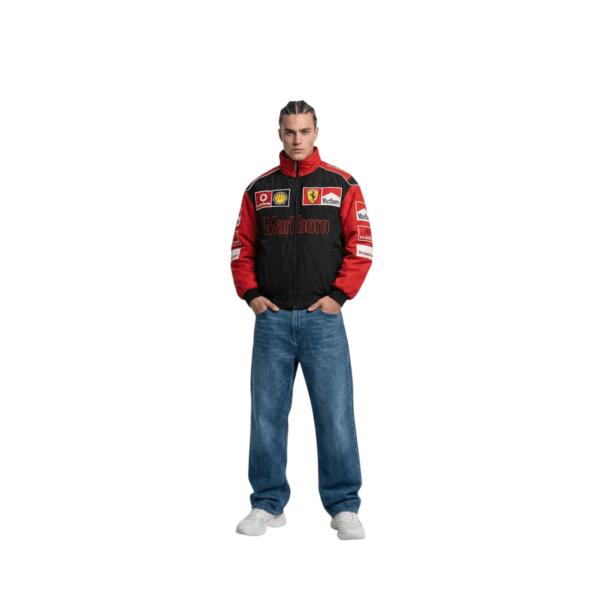 Ferrari F1 Vintage Racing Jacket – White & Red Edition image 3