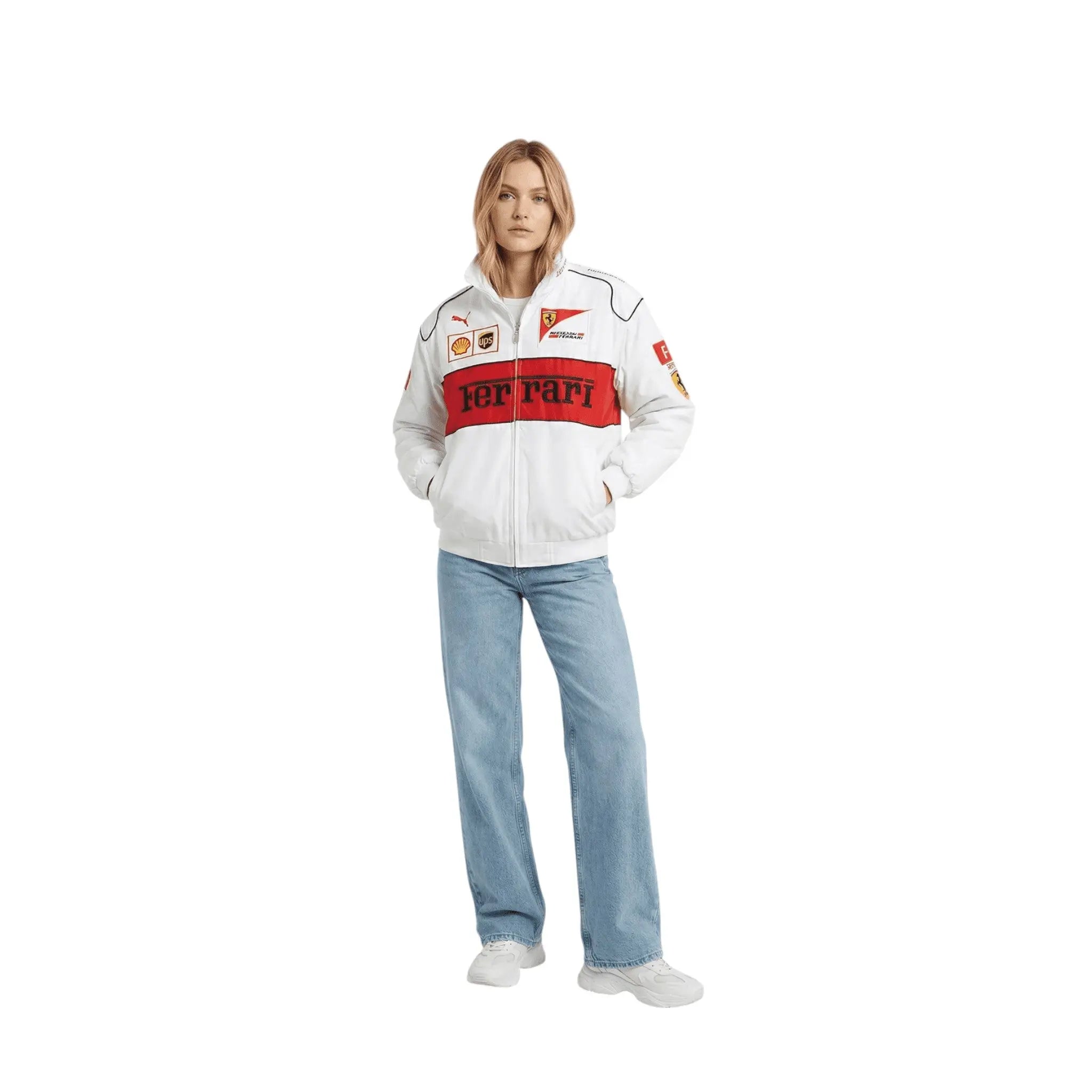 Ferrari F1 Vintage Racing Jacket - White Edition image 3