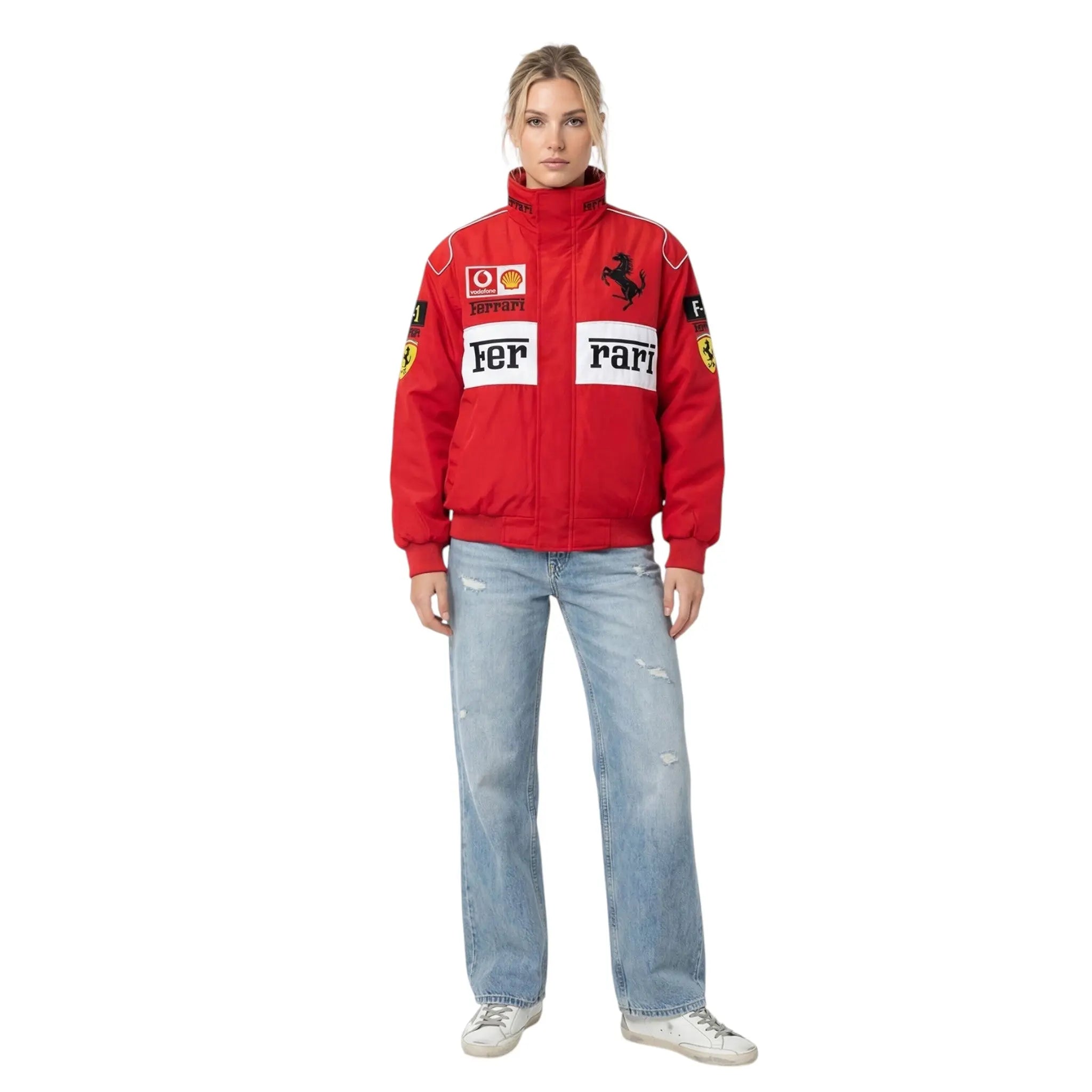 Ferrari F1 Vintage Racing Jacket – White ZipCover Edition image 4