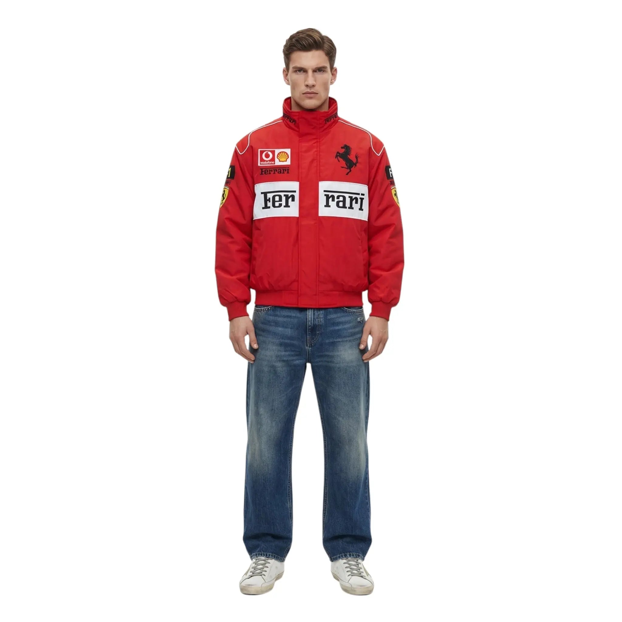Ferrari F1 Vintage Racing Jacket – White ZipCover Edition image 5