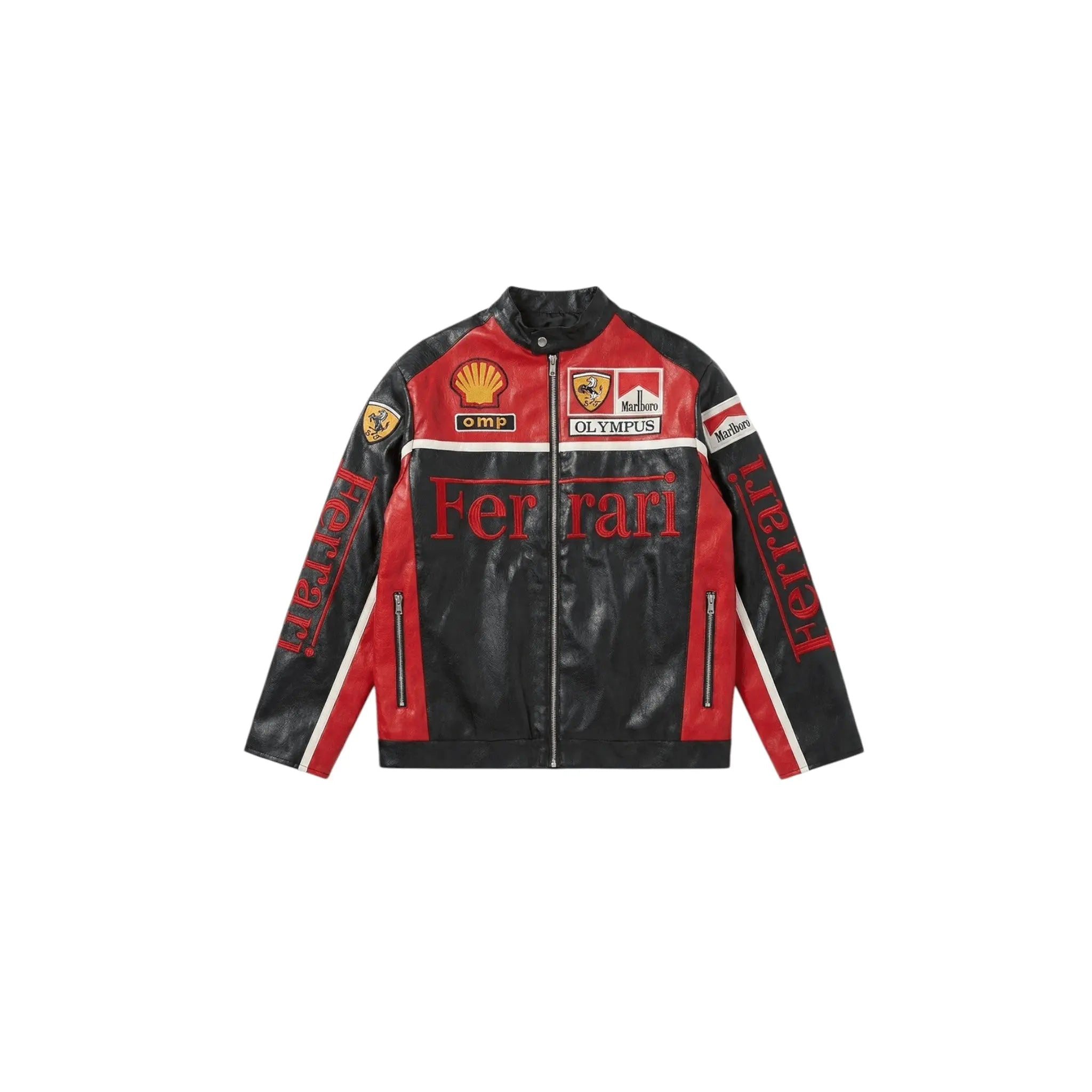 Ferrari F1 Vintage Racing Leather Jacket - Olympus Edition image 1