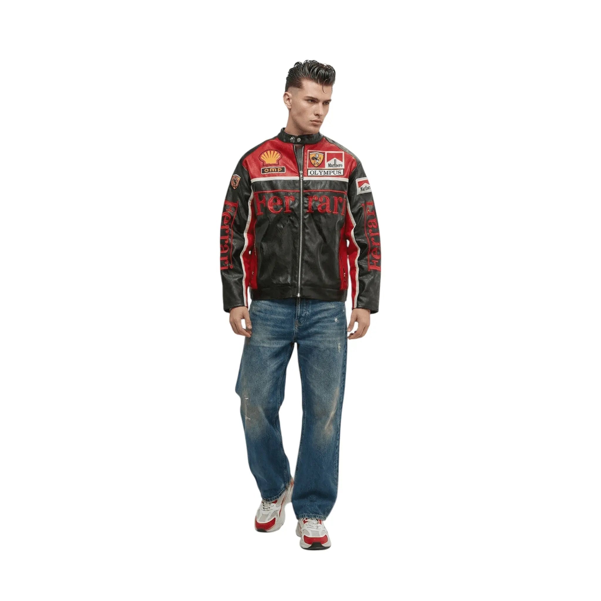 Ferrari F1 Vintage Racing Leather Jacket - Olympus Edition image 5