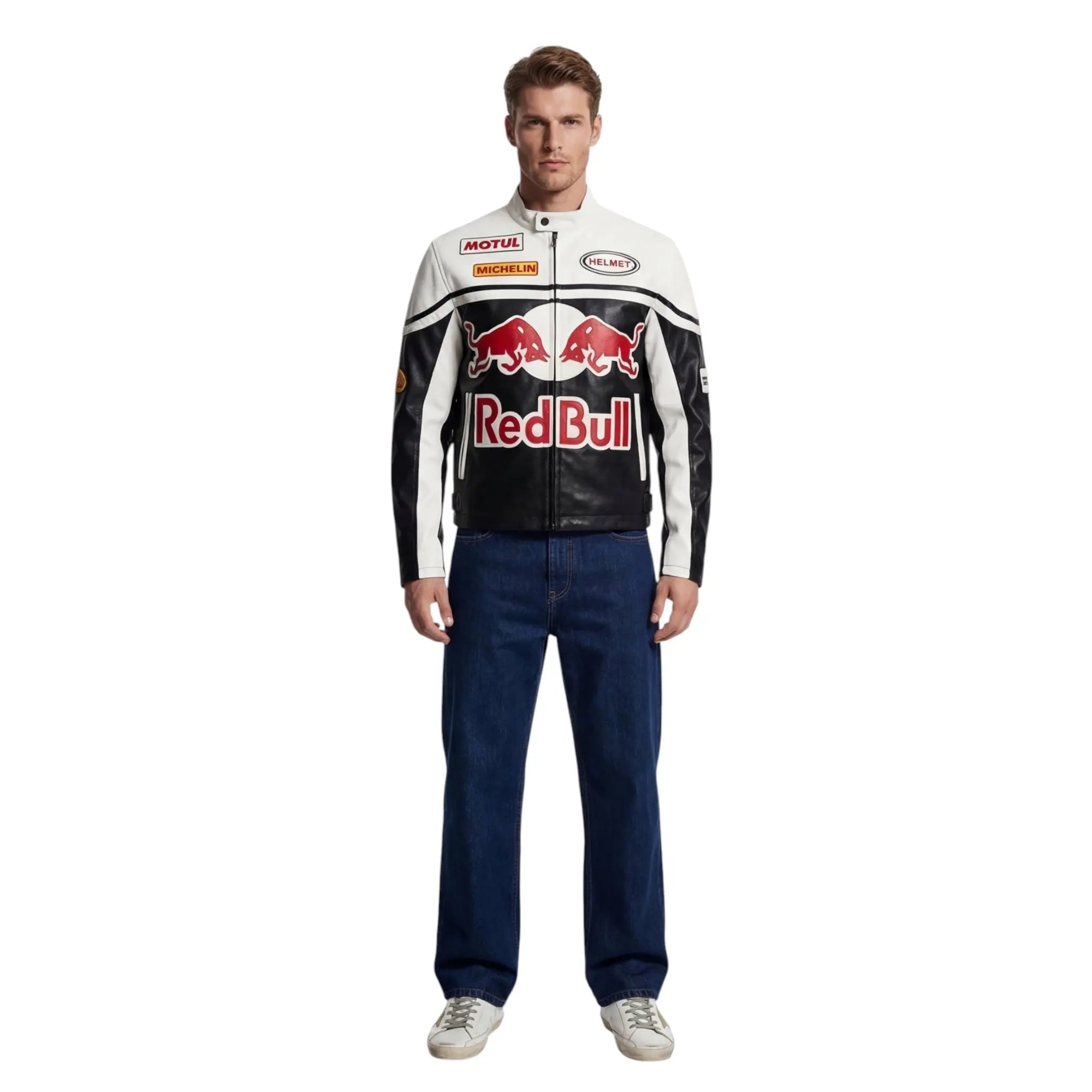 Red Bull Racing Leather Jacket - White Edition image 5