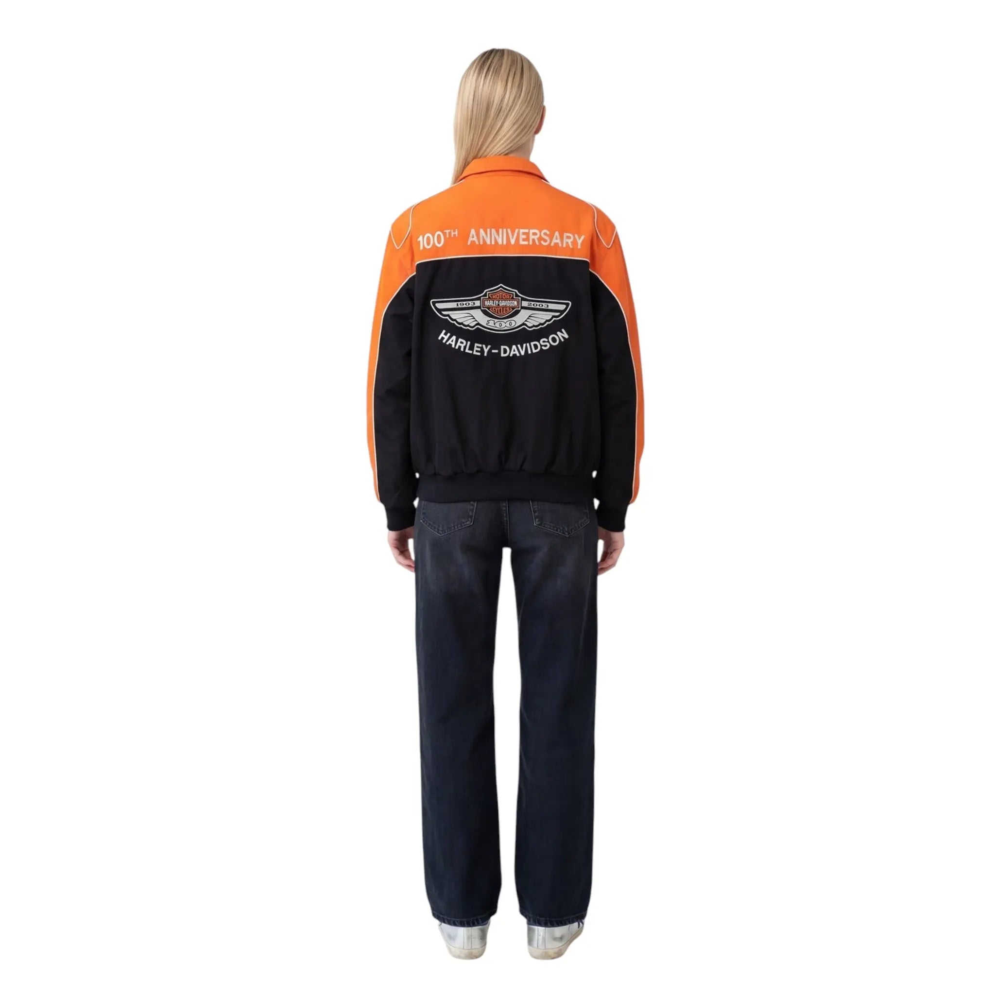 Vintage Harley-Davidson 100th Anniversary Jacket – Orange Edition image 4