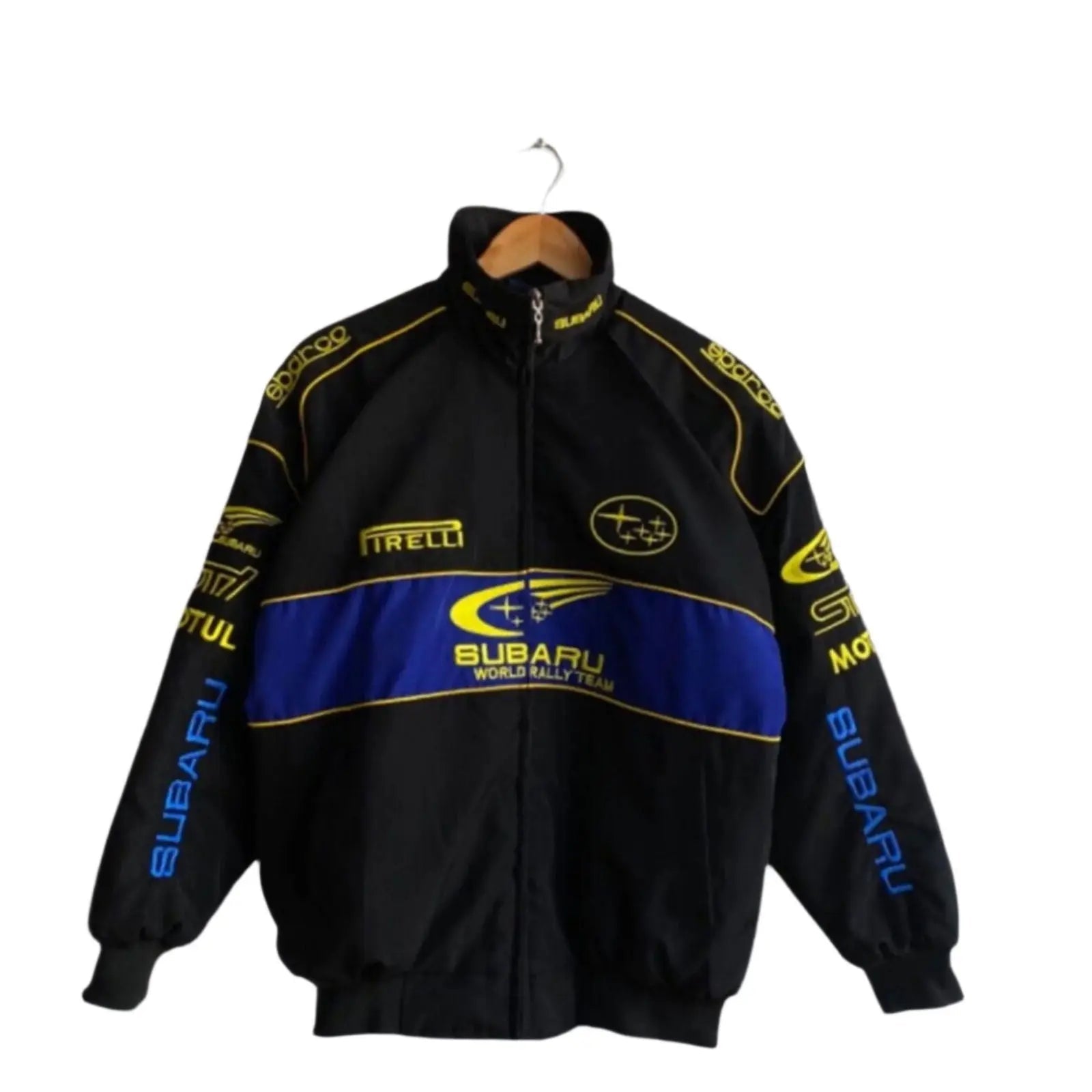 Subaru Rally Vintage Black Jacket | Classic Motorsport Apparel image 1