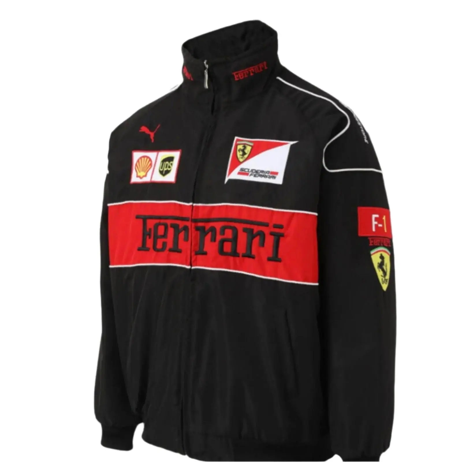 Ferrari F1 Vintage Black Jacket | Classic Motorsport Apparel image 3