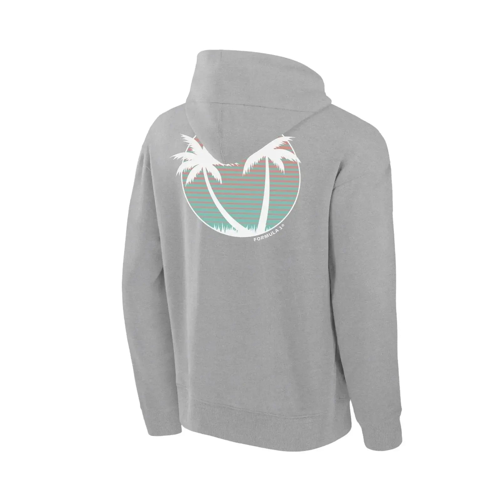 Formula 1 Beach Club Printed Hoodie | Gray replica-inspired gear image 3