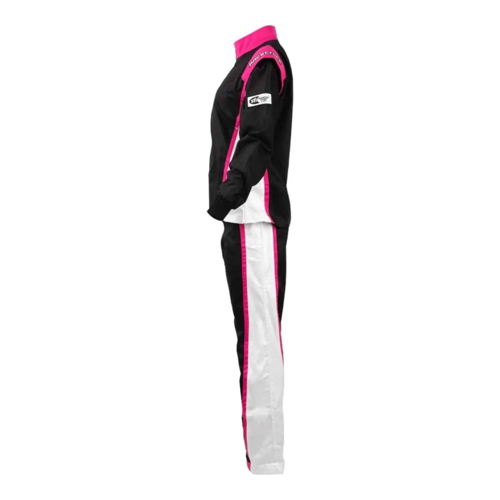 RACECHICK Fierce Women's Two-Piece Racing Suit | SFI 3.2A/5 - Black/Pink image 4