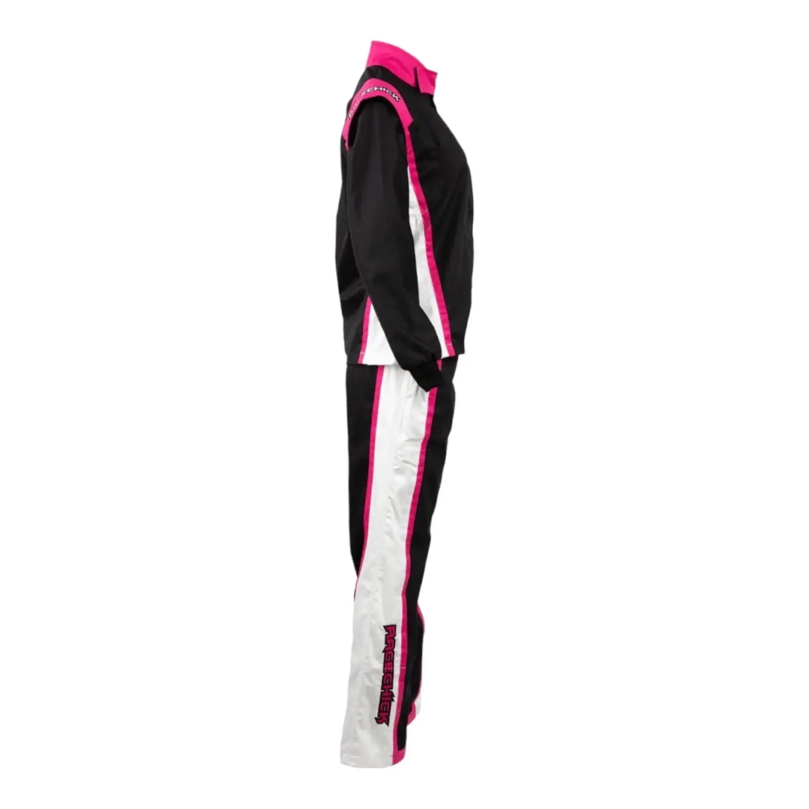 RACECHICK Fierce Women's Two-Piece Racing Suit | SFI 3.2A/5 - Black/Pink image 5