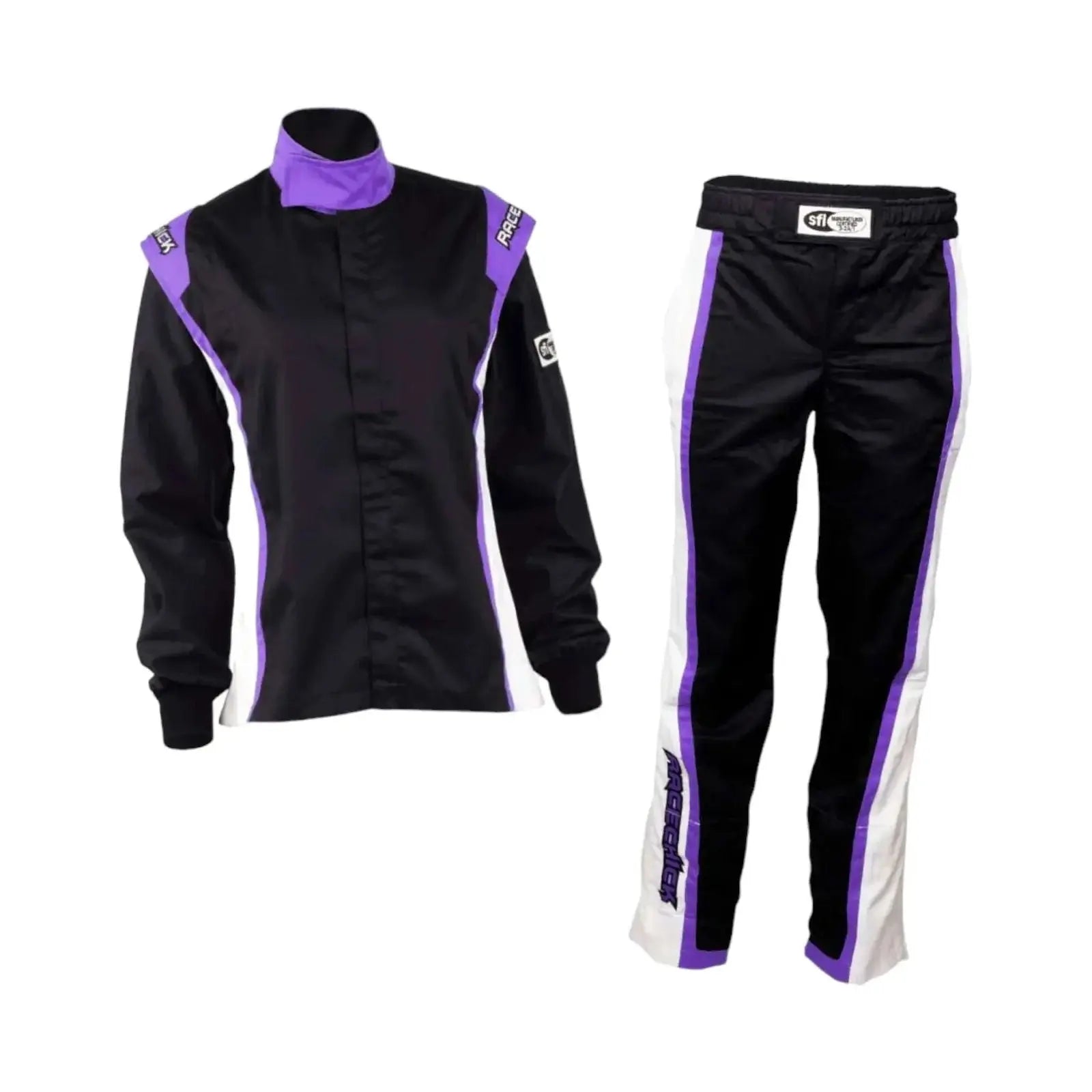 RACECHICK Fierce Women's Racing Suit | SFI 3.2A/1 - Black/Purple image 1