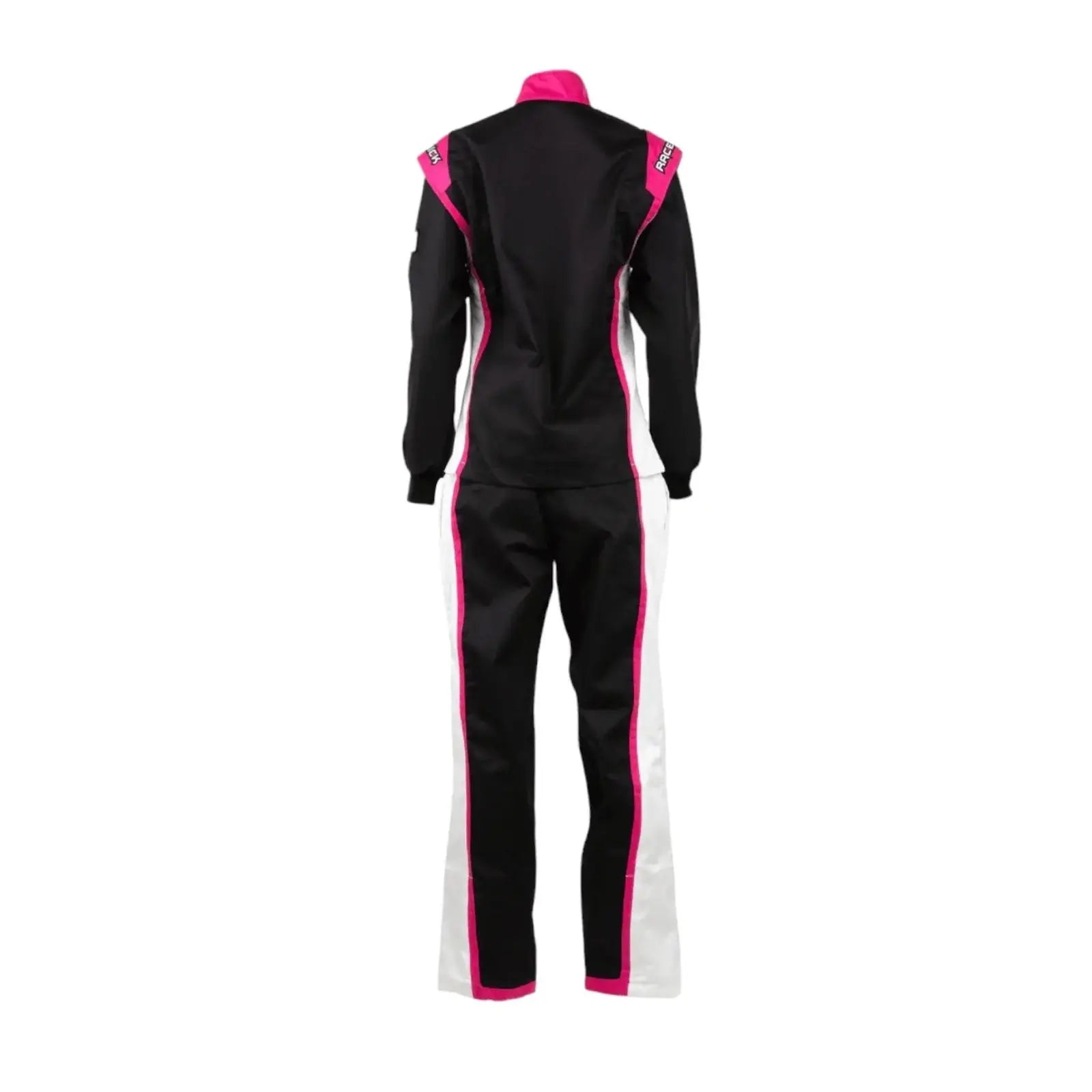RACECHICK Fierce Women's Two-Piece Racing Suit | SFI 3.2A/1 - Black/Pink image 3