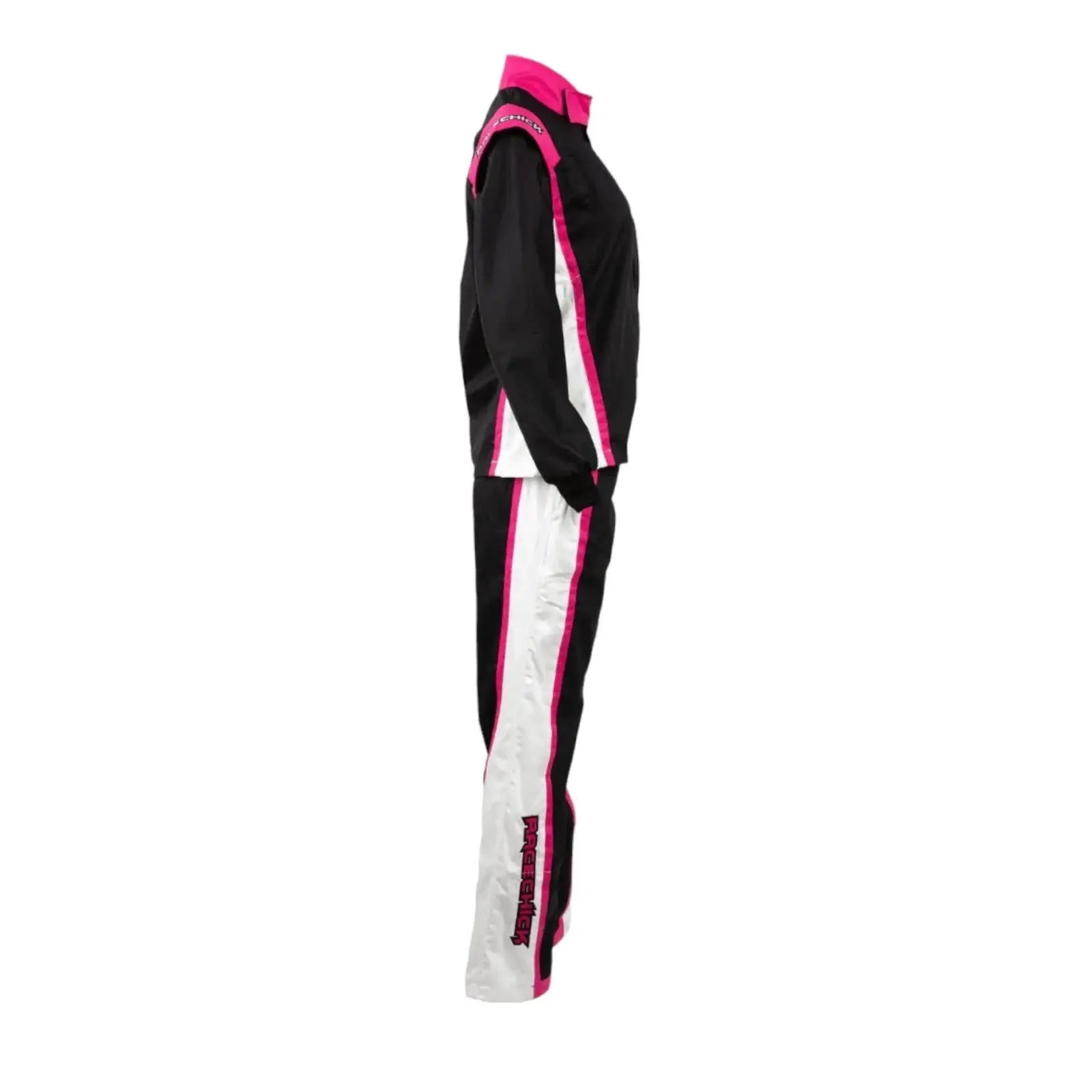 RACECHICK Fierce Women's Two-Piece Racing Suit | SFI 3.2A/1 - Black/Pink image 4