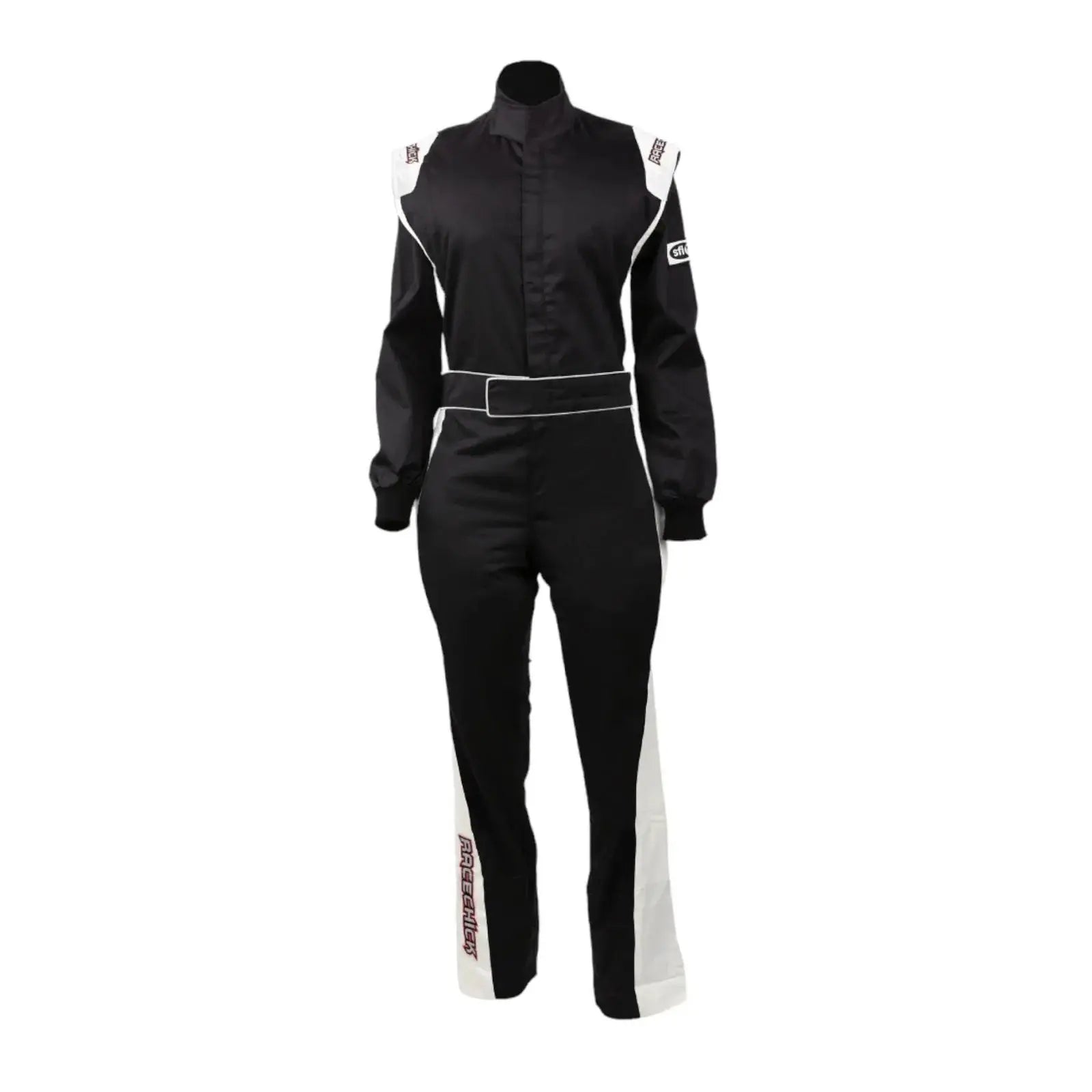 RACECHICK Fierce Women's Racing Suit | SFI 3.2A/1 - Black/White image 1