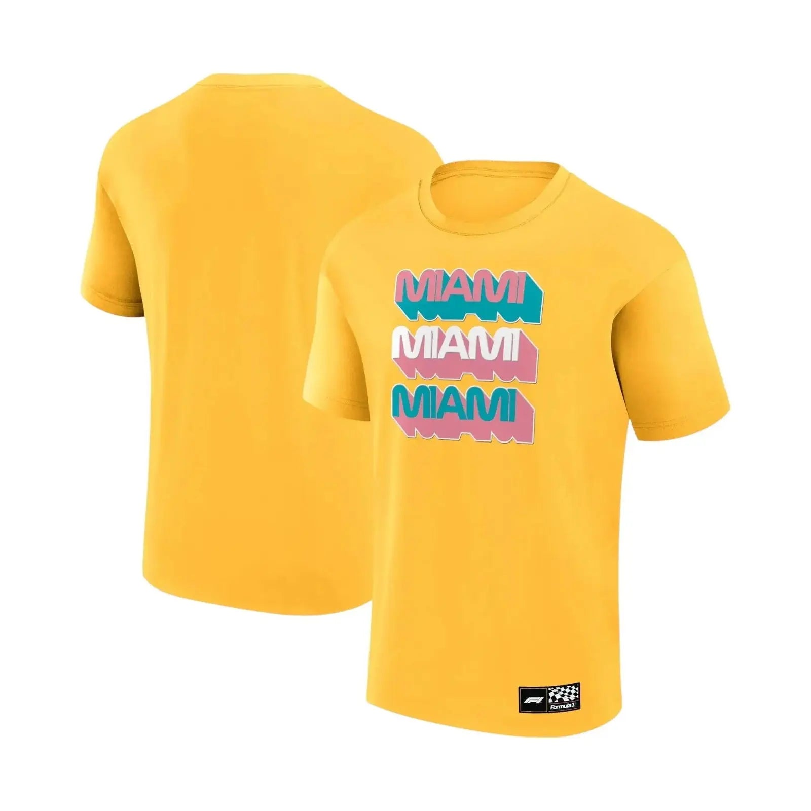 Formula 1 Miami Yellow T-Shirt | Bright and Stylish Fan Apparel image 1