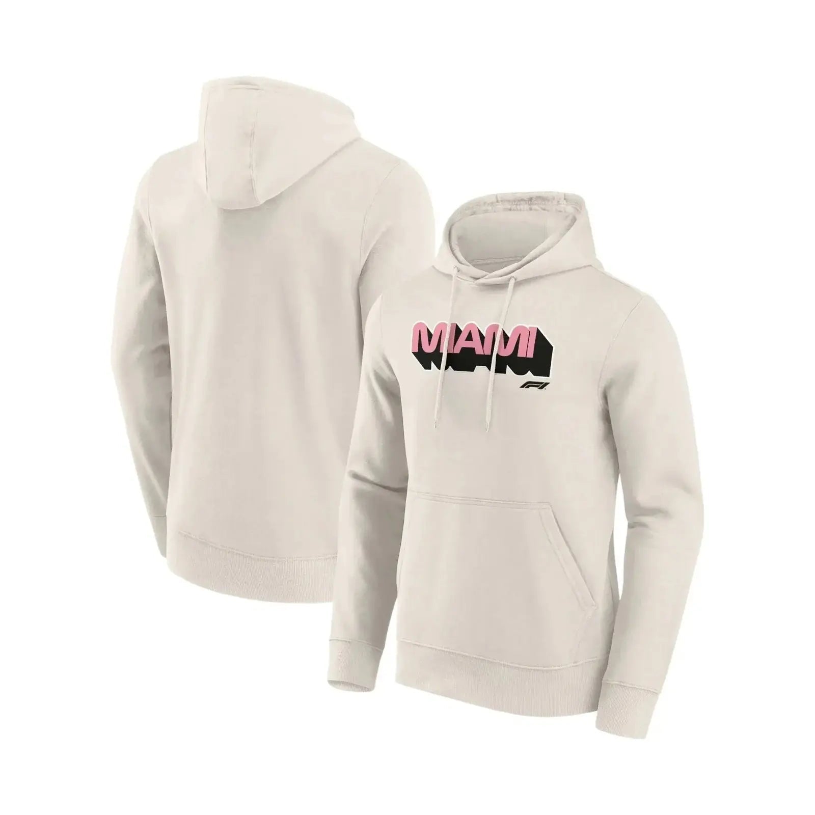 Formula 1 Miami Wordmark Graphic Hoodie - Off White | Casual F1 Apparel image 1
