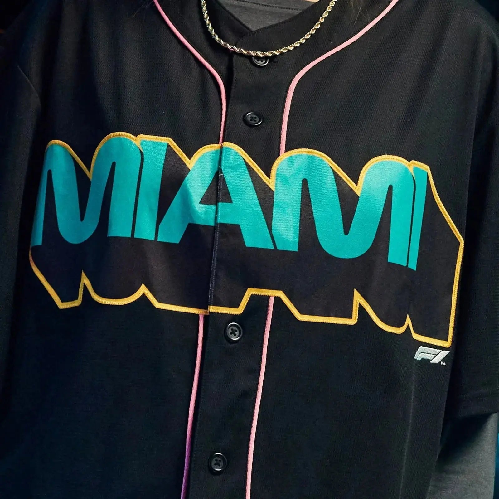 Formula 1 Miami Baseball Jersey | Official Franchise Merchandise image 4