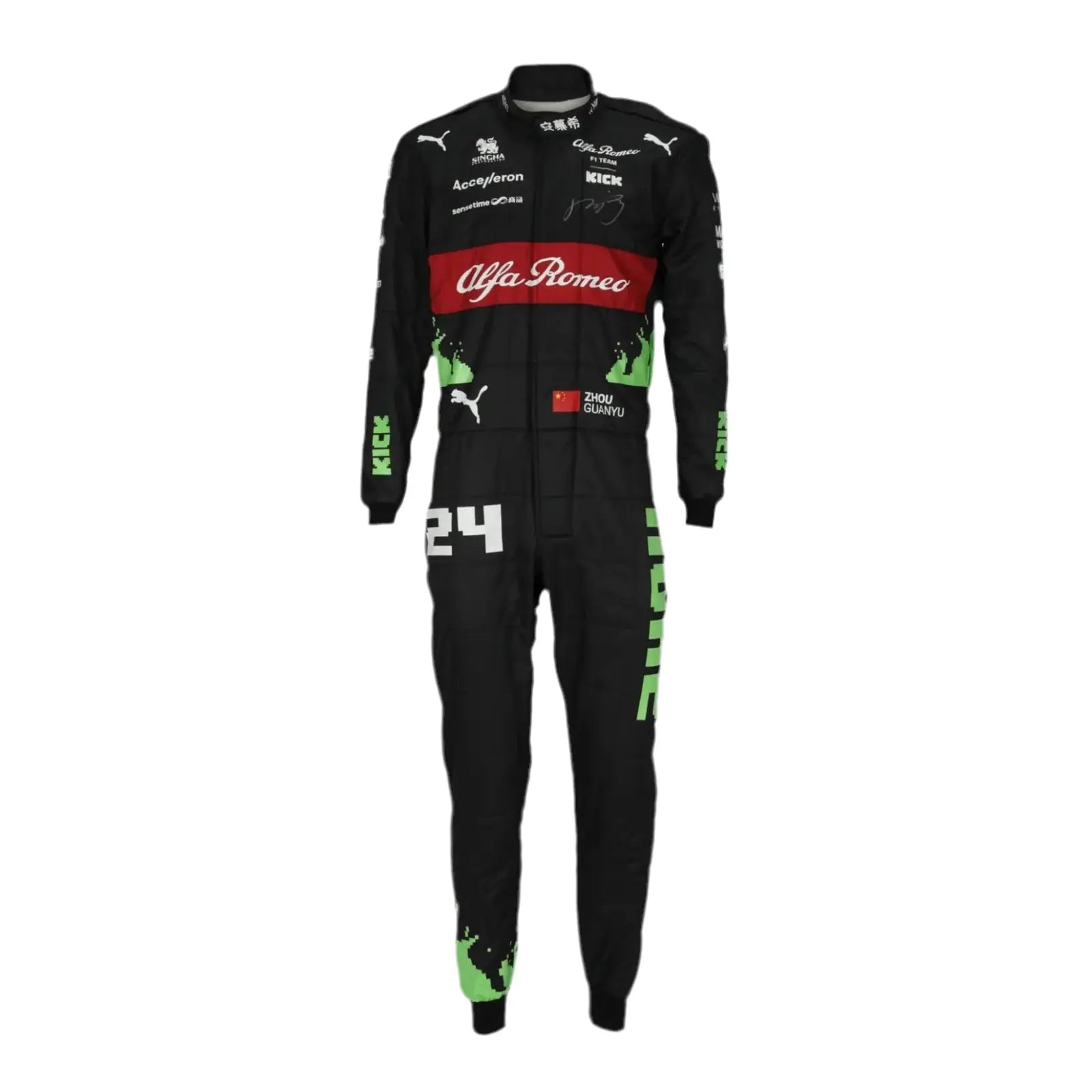 2023 Zhou Guanyu Alfa Romeo F1 Team Racing Suit– Belgian GP image 1