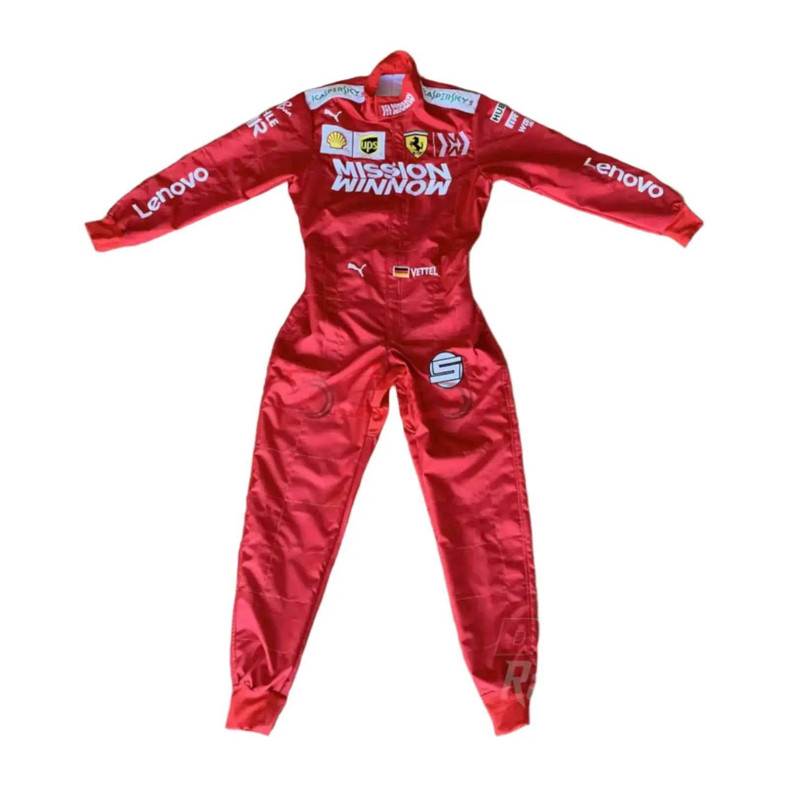 Sebastian Vettel Ferrari Mission Winnow F1 Embroidered Racing Suit image 1