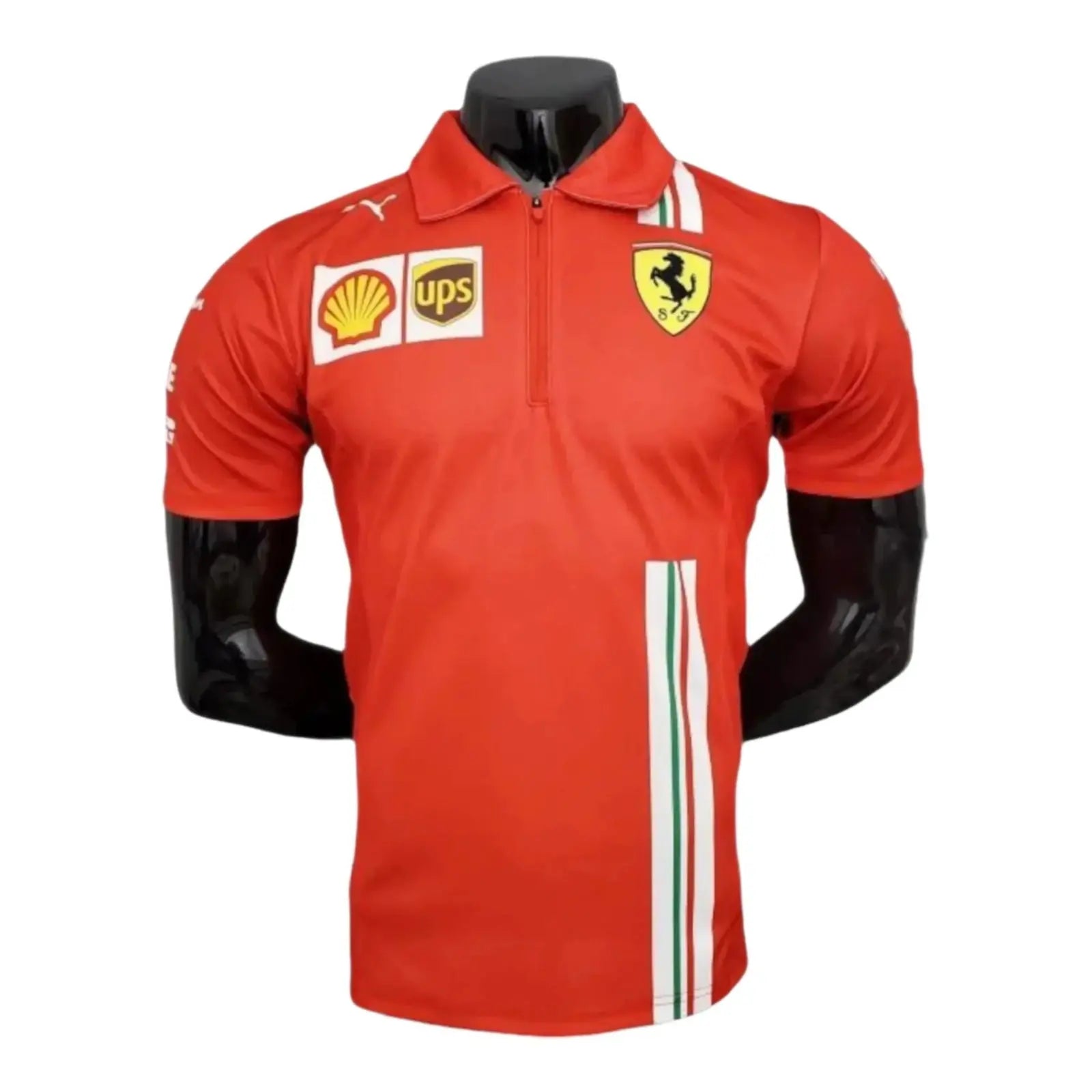 2021 Ferrari Formula One Racing Polo Zipper Shirt image 1