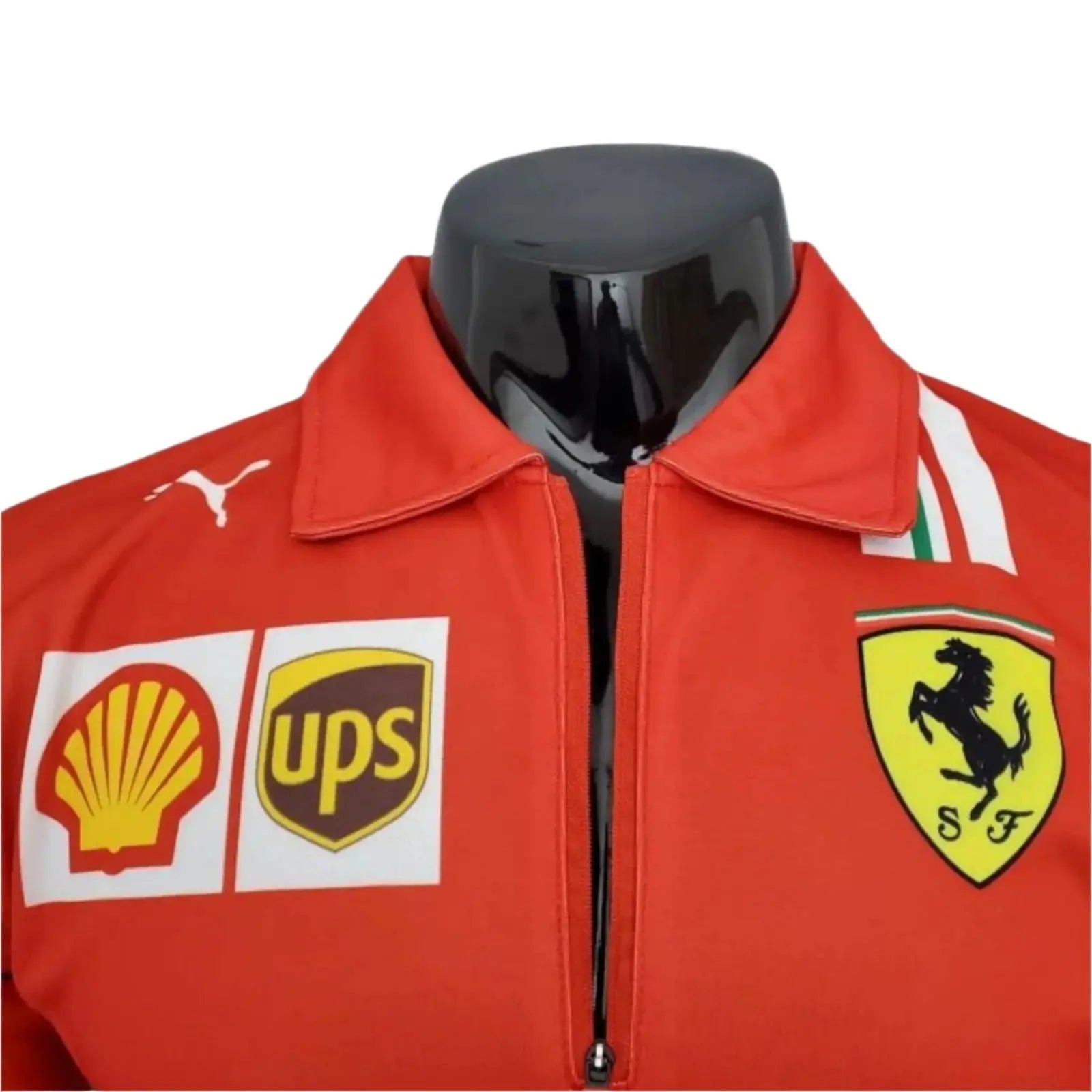 2021 Ferrari Formula One Racing Polo Zipper Shirt image 3