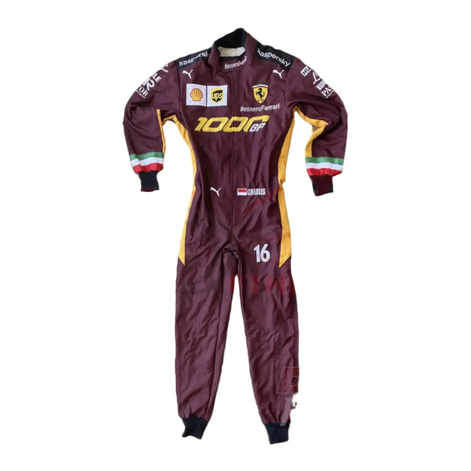 2020 Charles Leclerc Ferrari 1000 GP F1 Embroidered Racing suit image 1