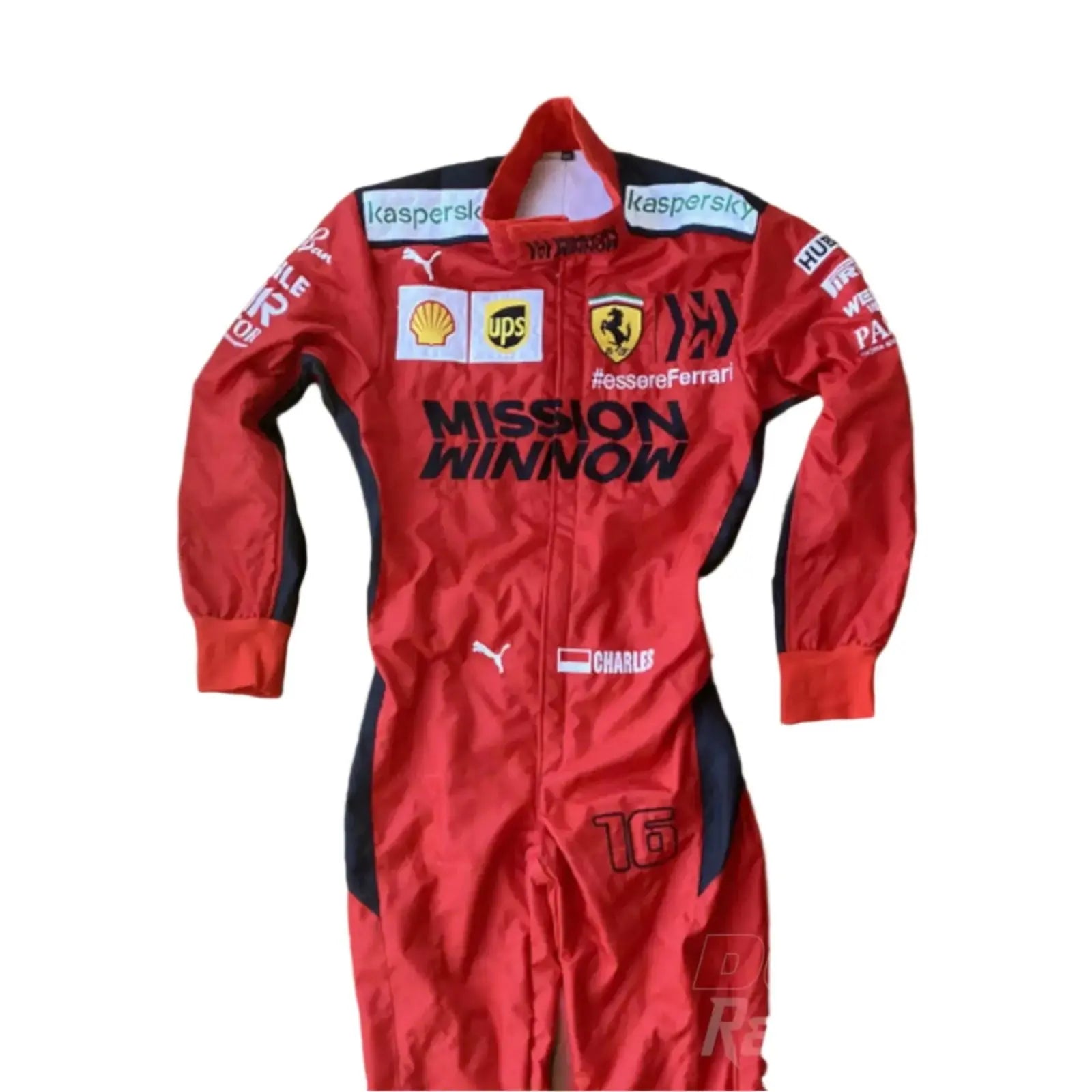 2020 Charles Leclerc Ferrari Mission Winnow F1 Embroidered Racing Suit image 1