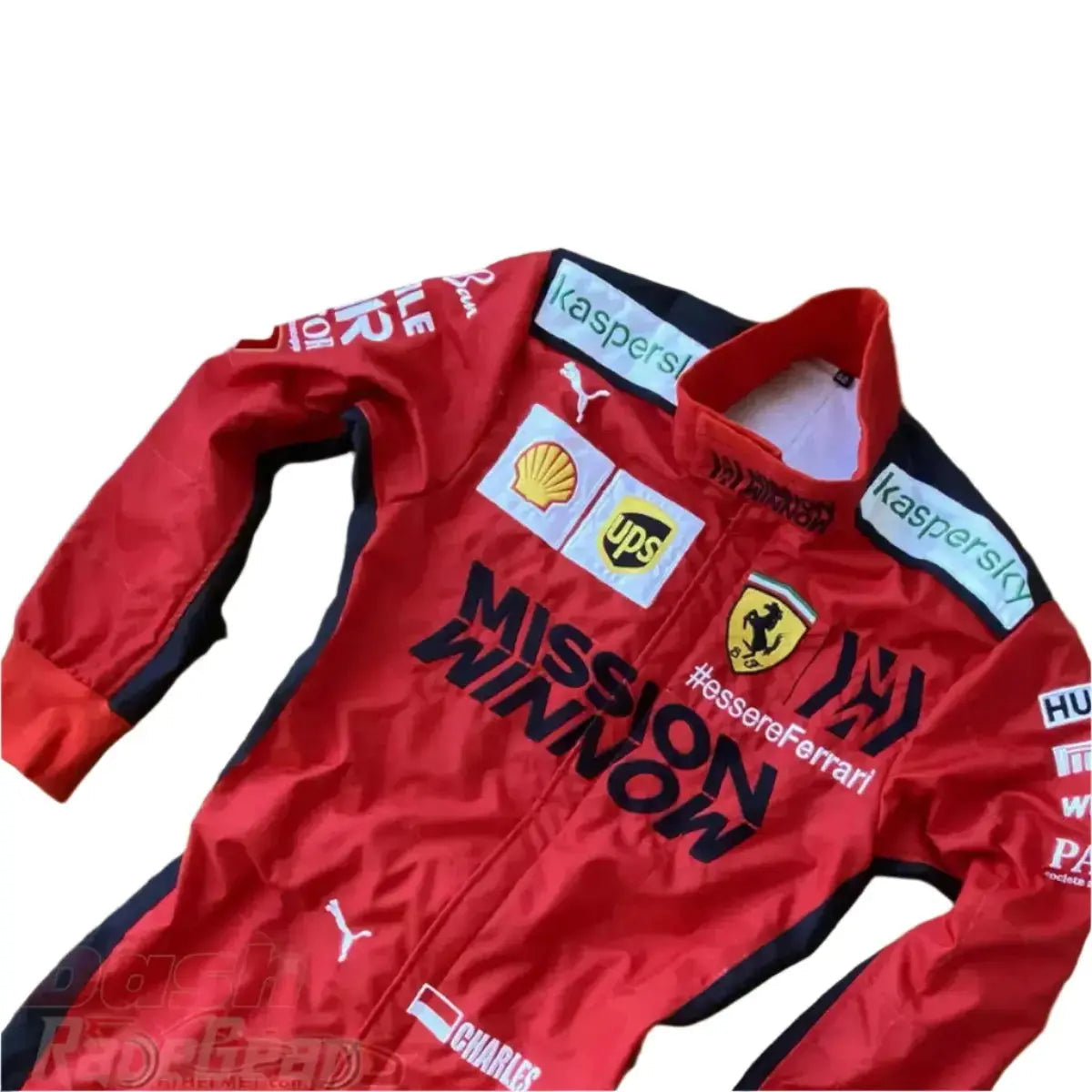 2020 Charles Leclerc Ferrari Mission Winnow F1 Embroidered Racing Suit image 3
