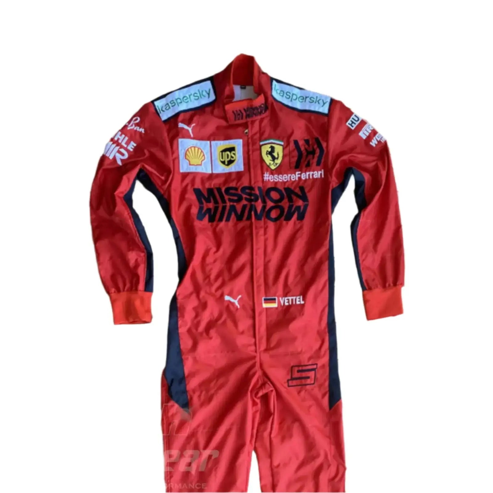 2020 Sebastian Vettel Ferrari Mission Winnow F1 Embroidered Racing suit image 1