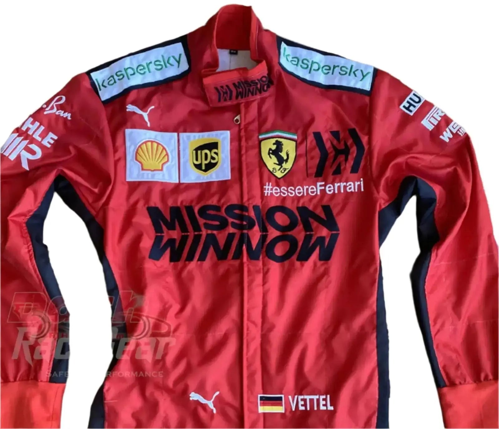 2020 Sebastian Vettel Ferrari Mission Winnow F1 Embroidered Racing suit image 3
