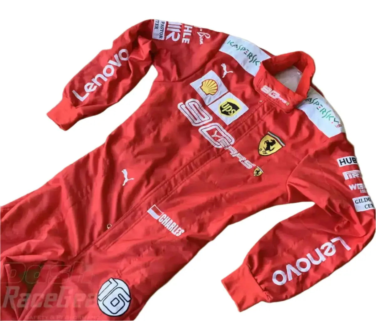 2019 Charles Leclerc Scuderia Ferrari 90 Years Embroided Racing Suit image 3