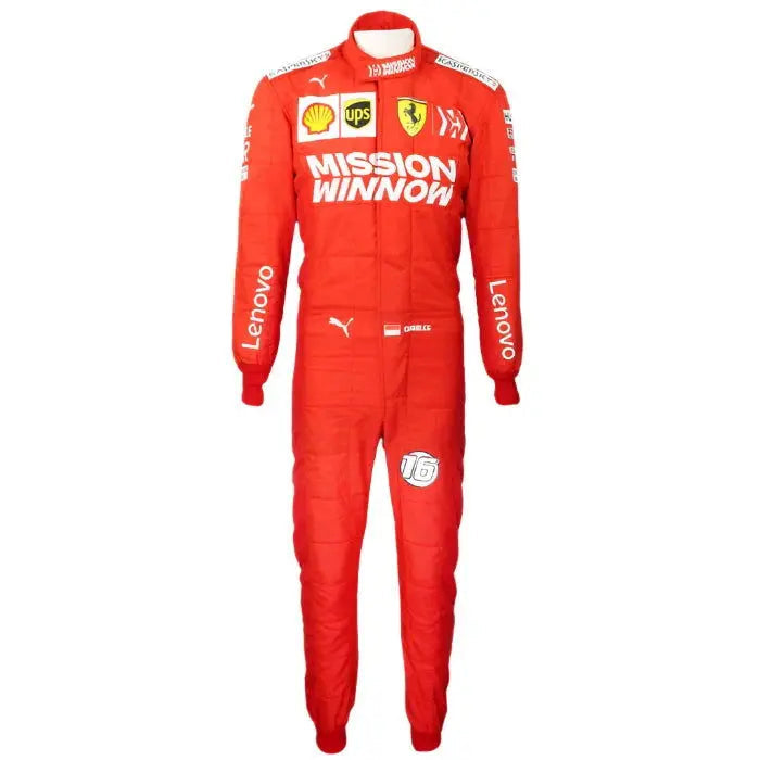 2019 Charles Leclerc Ferrari Mission Winnow F1 Embroidered Racing Suit image 1