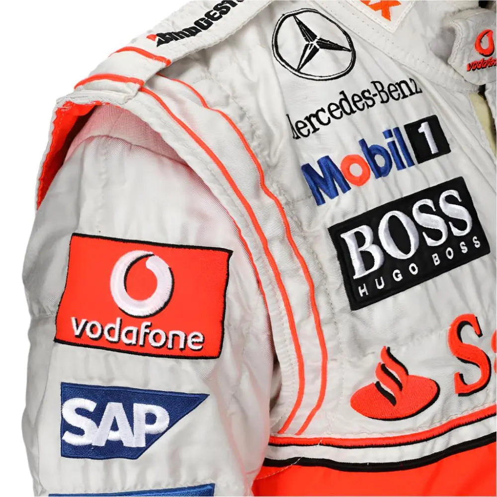 2007 Fernando Alonso McLaren F1 Embroidered Racing Suit image 3