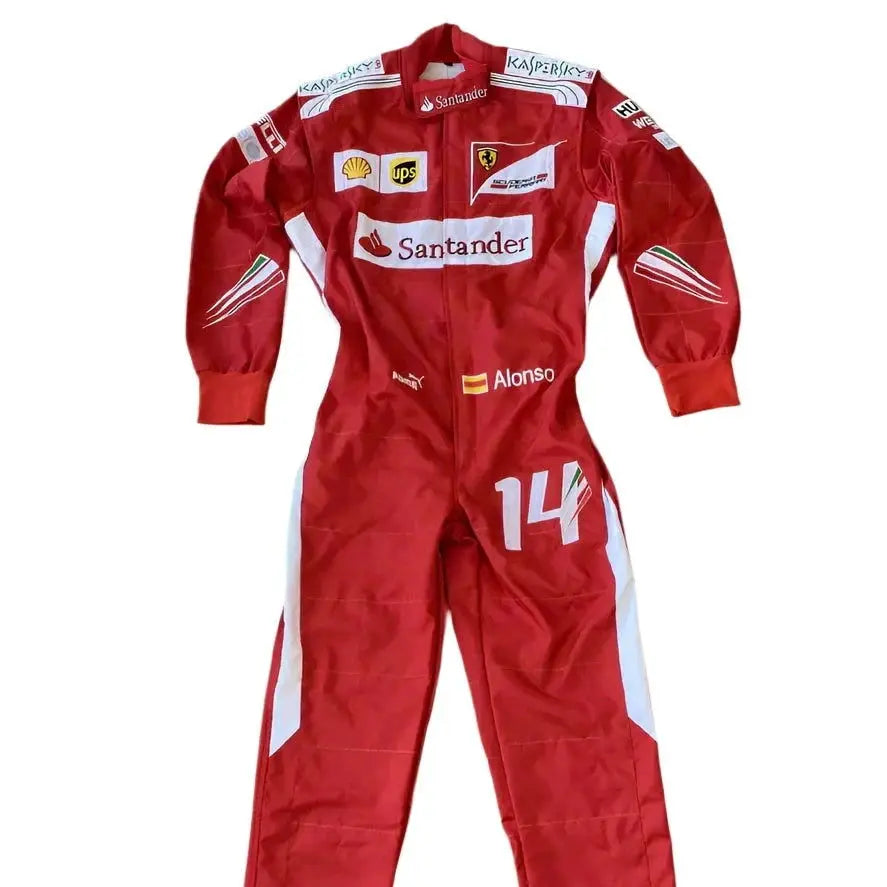 2014 Fernando Alonso Ferrari F1 Embroidered Racing Suit image 1