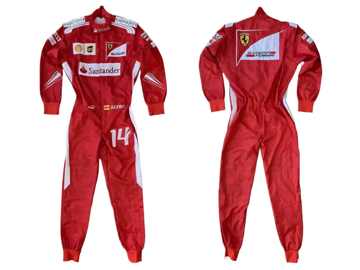 2014 Fernando Alonso Ferrari F1 Embroidered Racing Suit image 3
