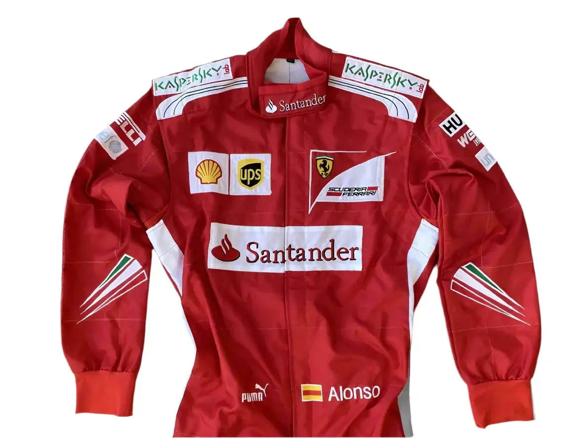 2014 Fernando Alonso Ferrari F1 Embroidered Racing Suit image 4