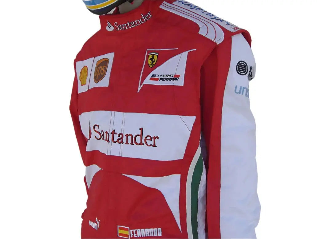 2013 Fernando Alonso Ferrari F1 Embroidered Racing Suit image 4