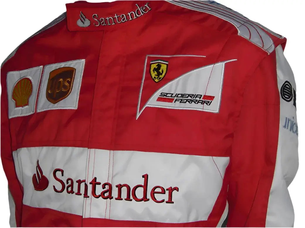 2013 Fernando Alonso Ferrari F1 Embroidered Racing Suit image 6