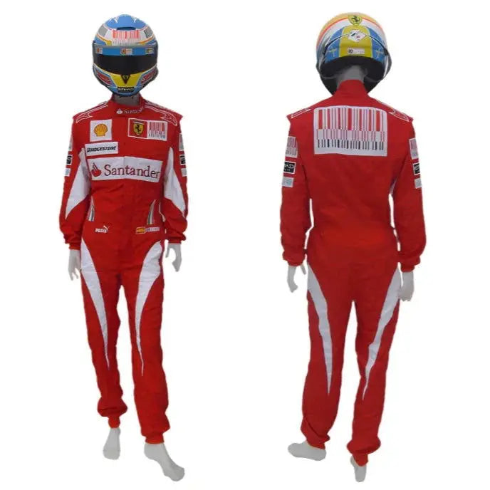 2010 Fernando Alonso Ferrari F1 Embroidered Racing Suit image 1