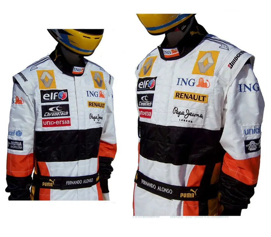 2008 Fernando Alonso Renault F1 Embroidered Racing Suit image 4
