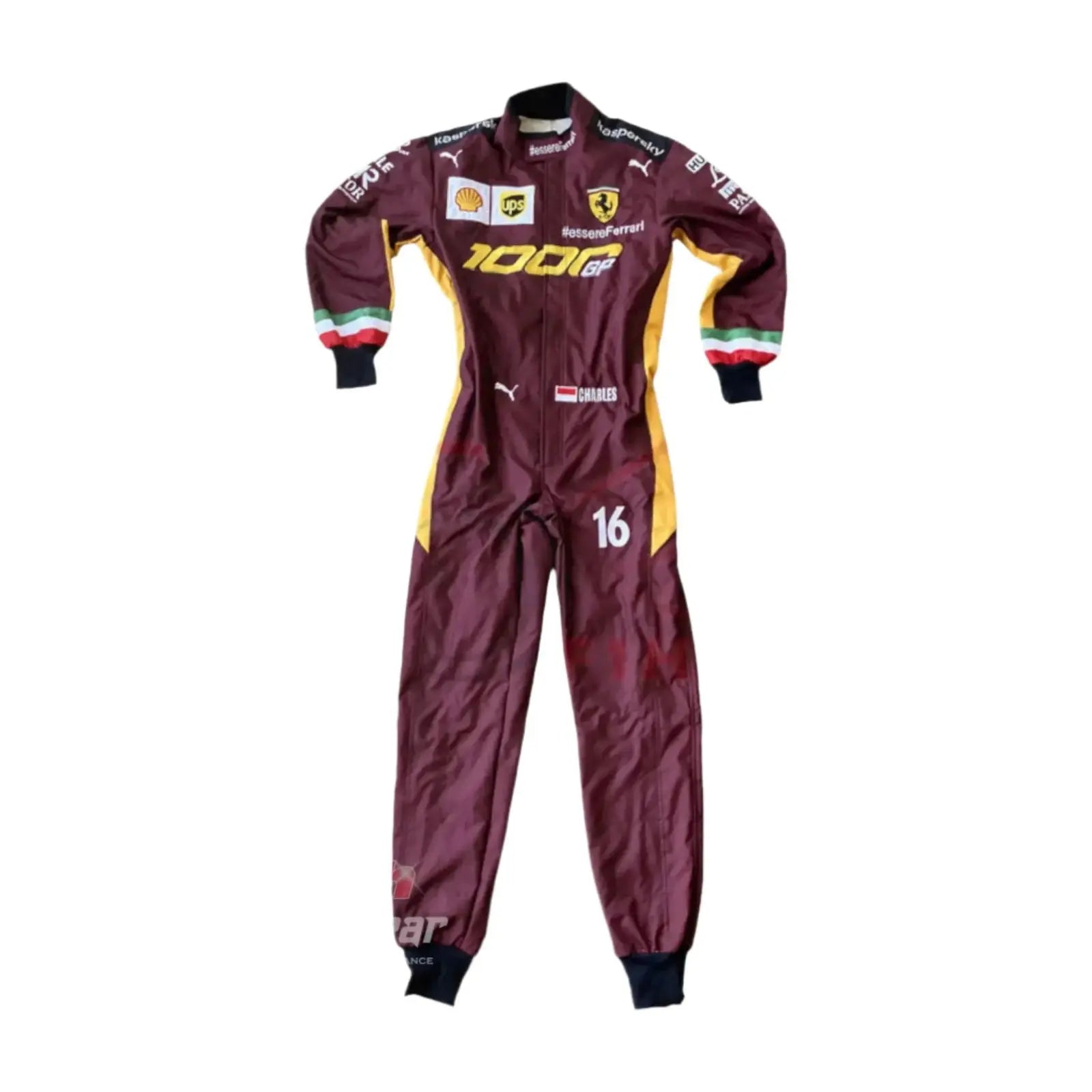 2020 Charles Leclerc Ferrari 1000 GP F1 Embroidered Racing Suit image 1