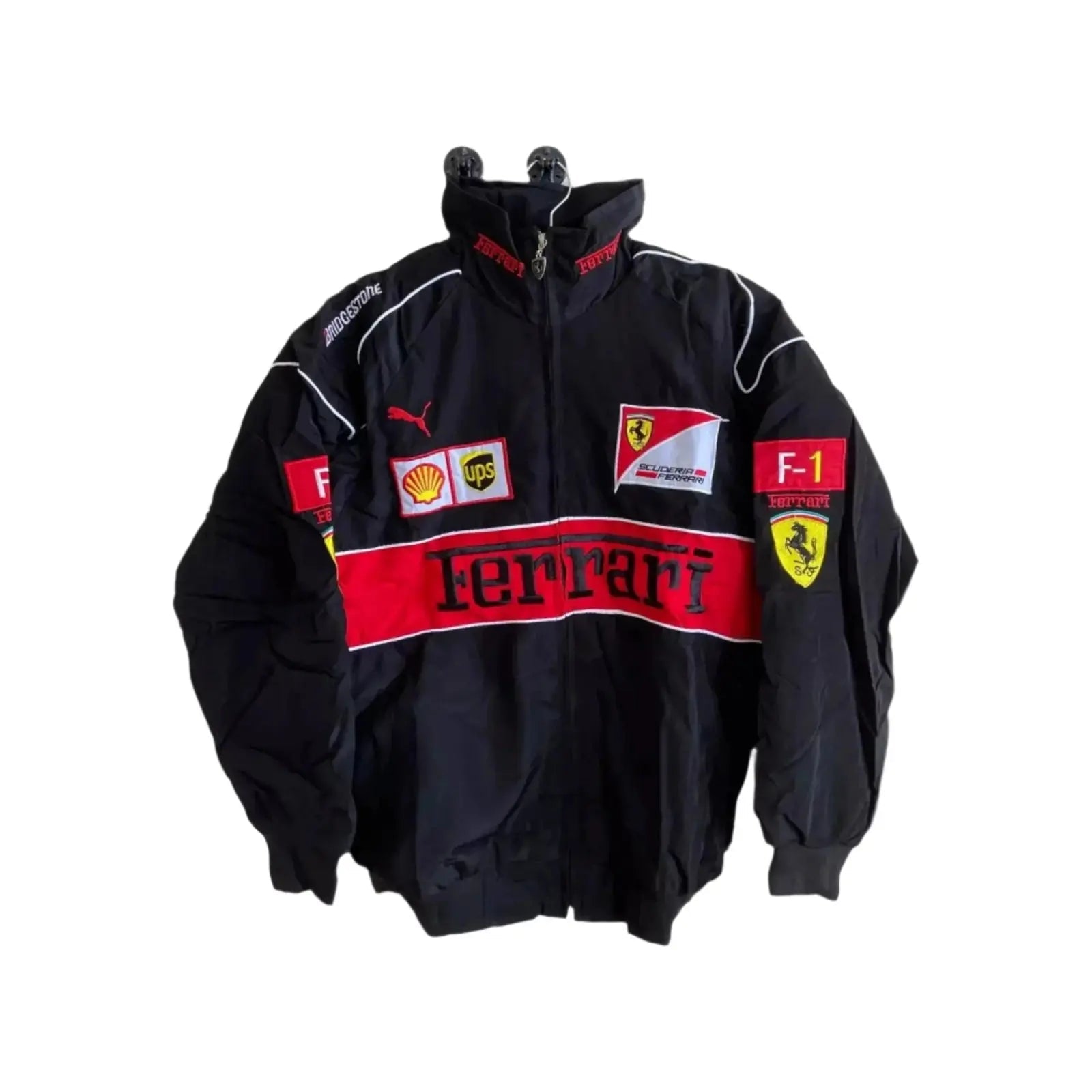 Rare Vintage Style Red and Black Ferrari Racing | Bomber Jacket image 1