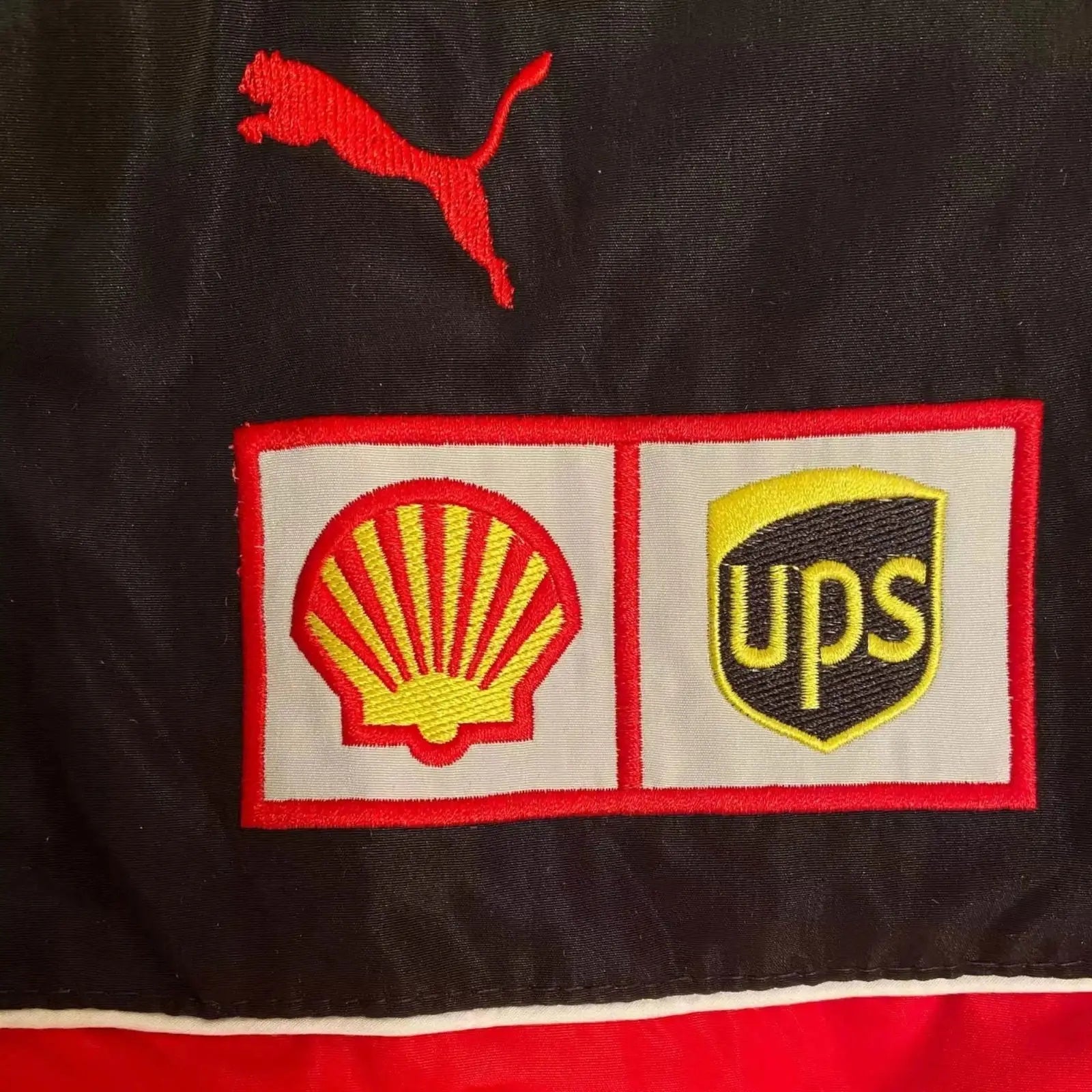 Rare Vintage Style Red and Black Ferrari Racing | Bomber Jacket image 3